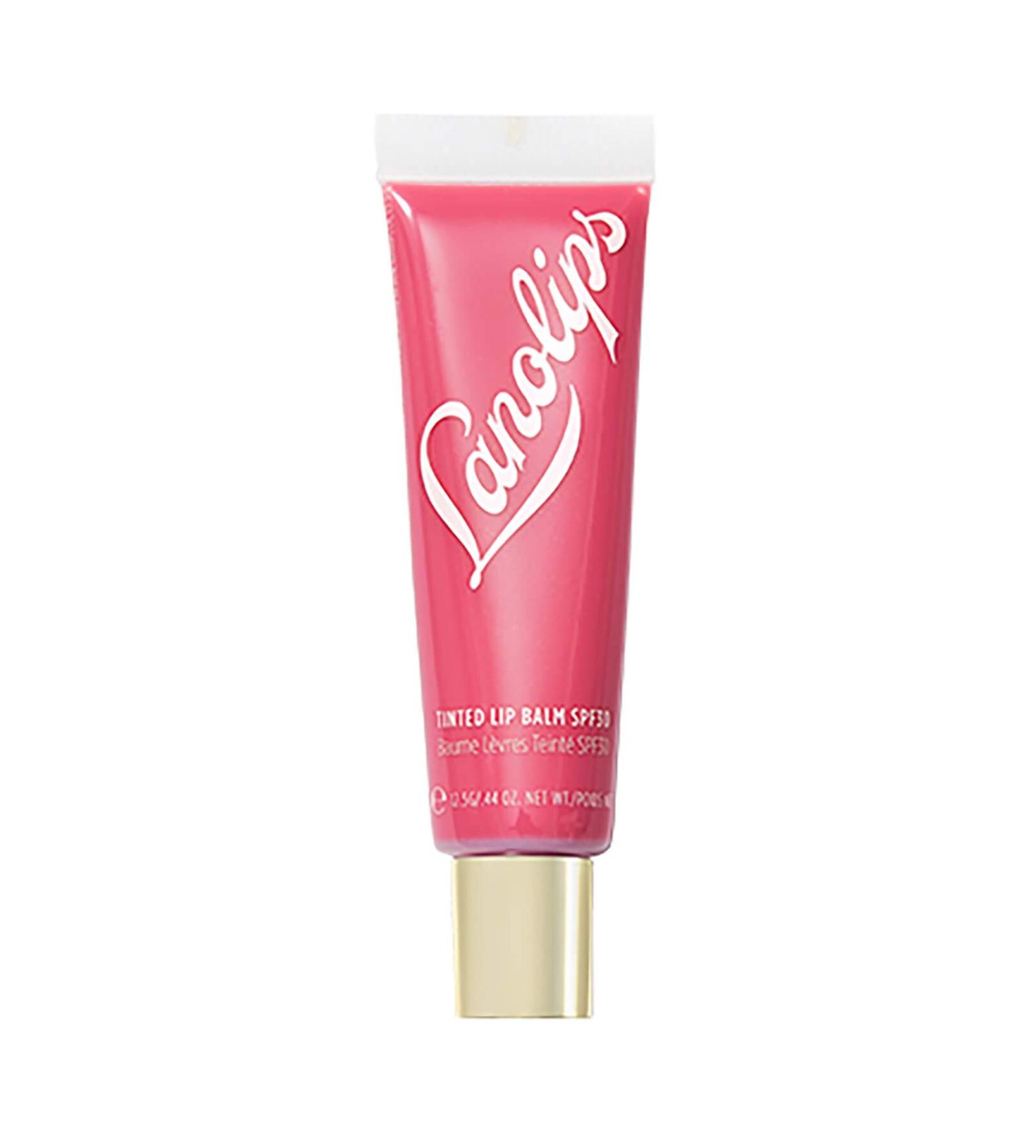 Lanolips Tinted SPF30 Balm - Rhubarb 12.5g Soft Lips Moisturizer Beautiful Pink Shine Color - Buy Online on GoSupps.com