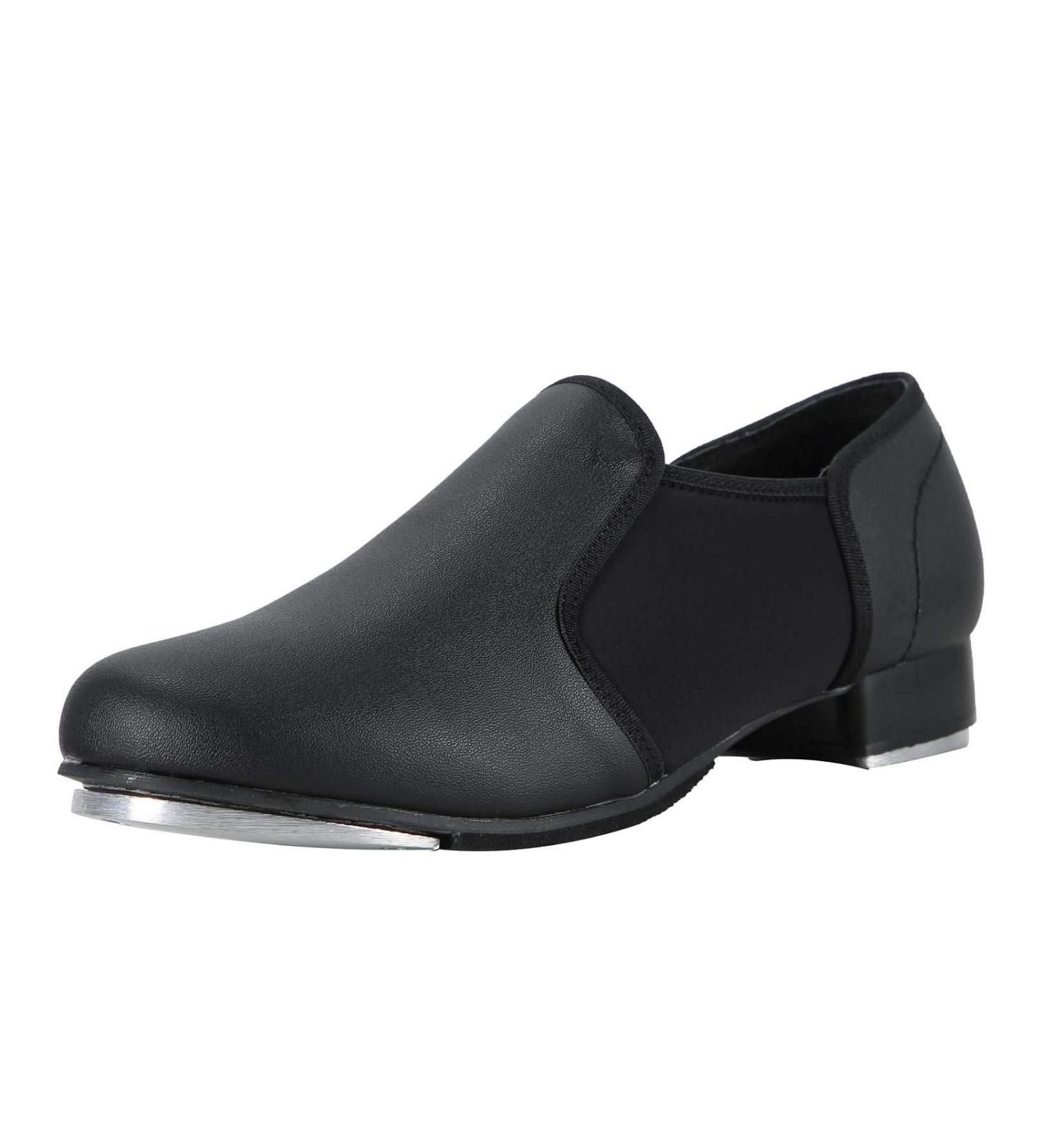 Linodes Unisex PU Leather Slip On Tap Dance Shoes - Black 7.5 Women/6.5 Men - Buy Online on GoSupps.com