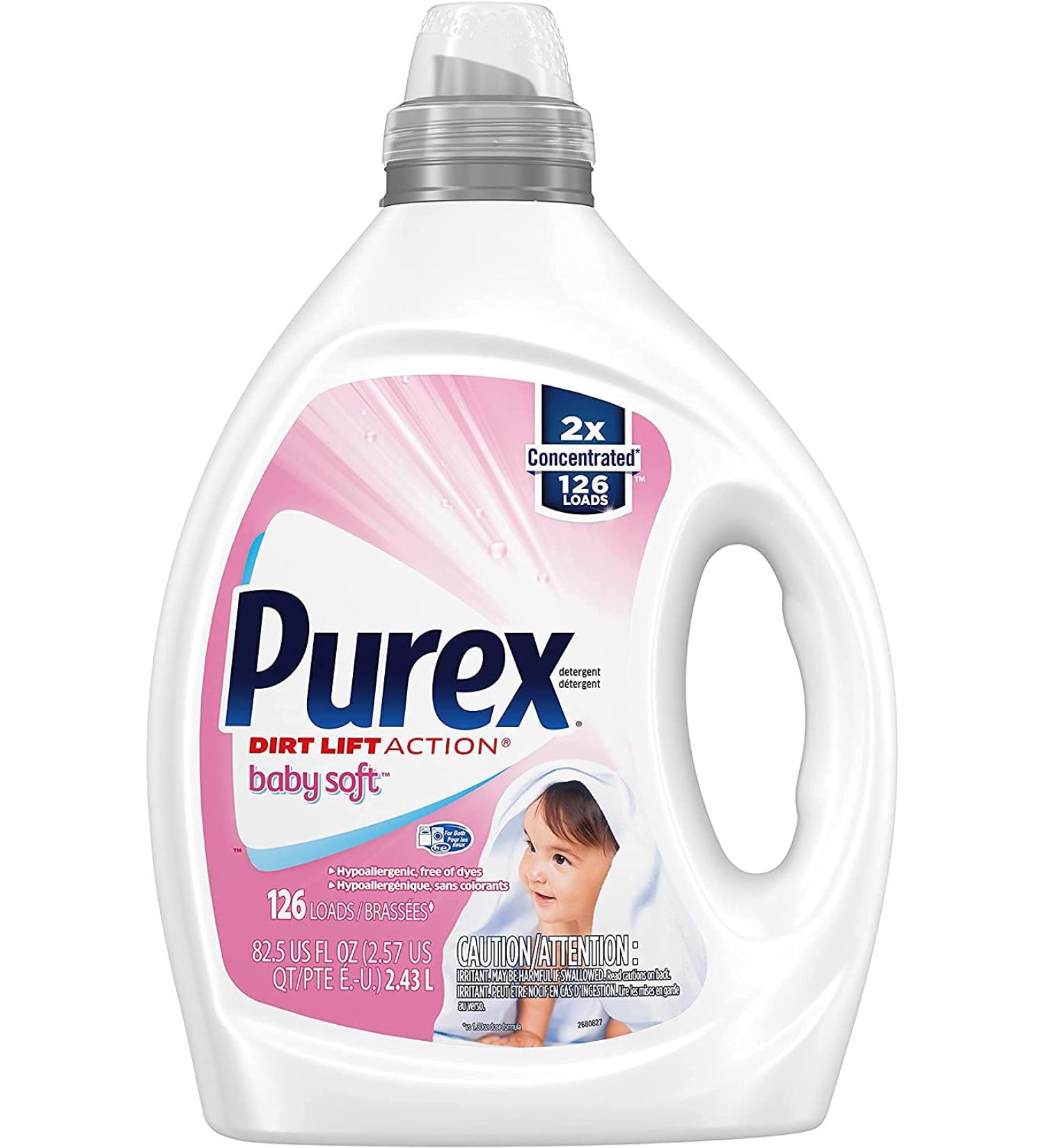 Purex Baby Soft Scent Liquid Laundry Detergent - 2X Concentrated, 126 Loads - Buy Online on GoSupps.com