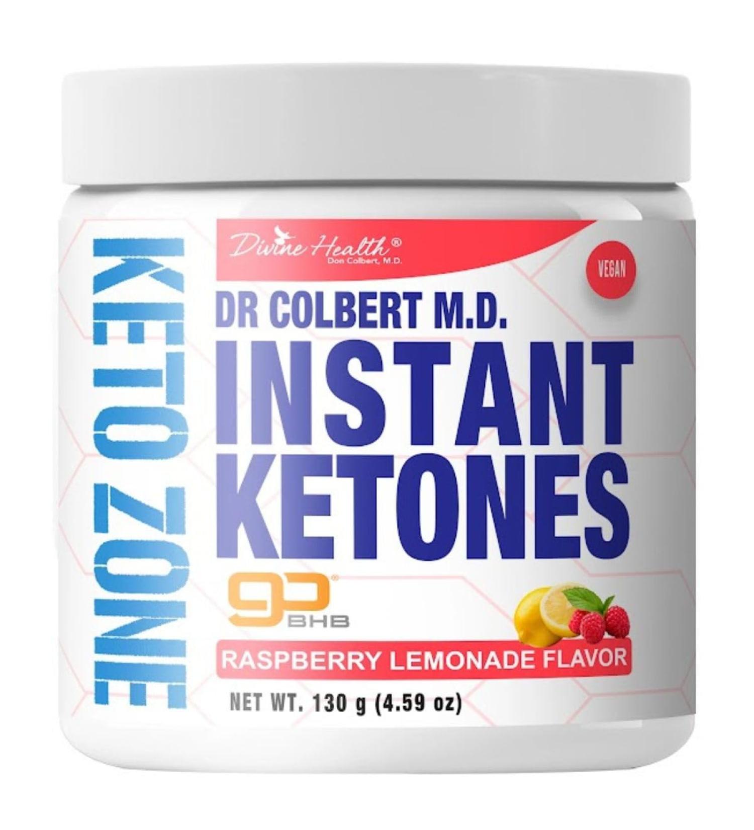 Keto Zone Instant Ketones Powder (Coconut Flavor) - Exogenous Ketones - Ketone Salts - (21 Servings) - Recommended in Dr. Colbert's Keto Zone Diet