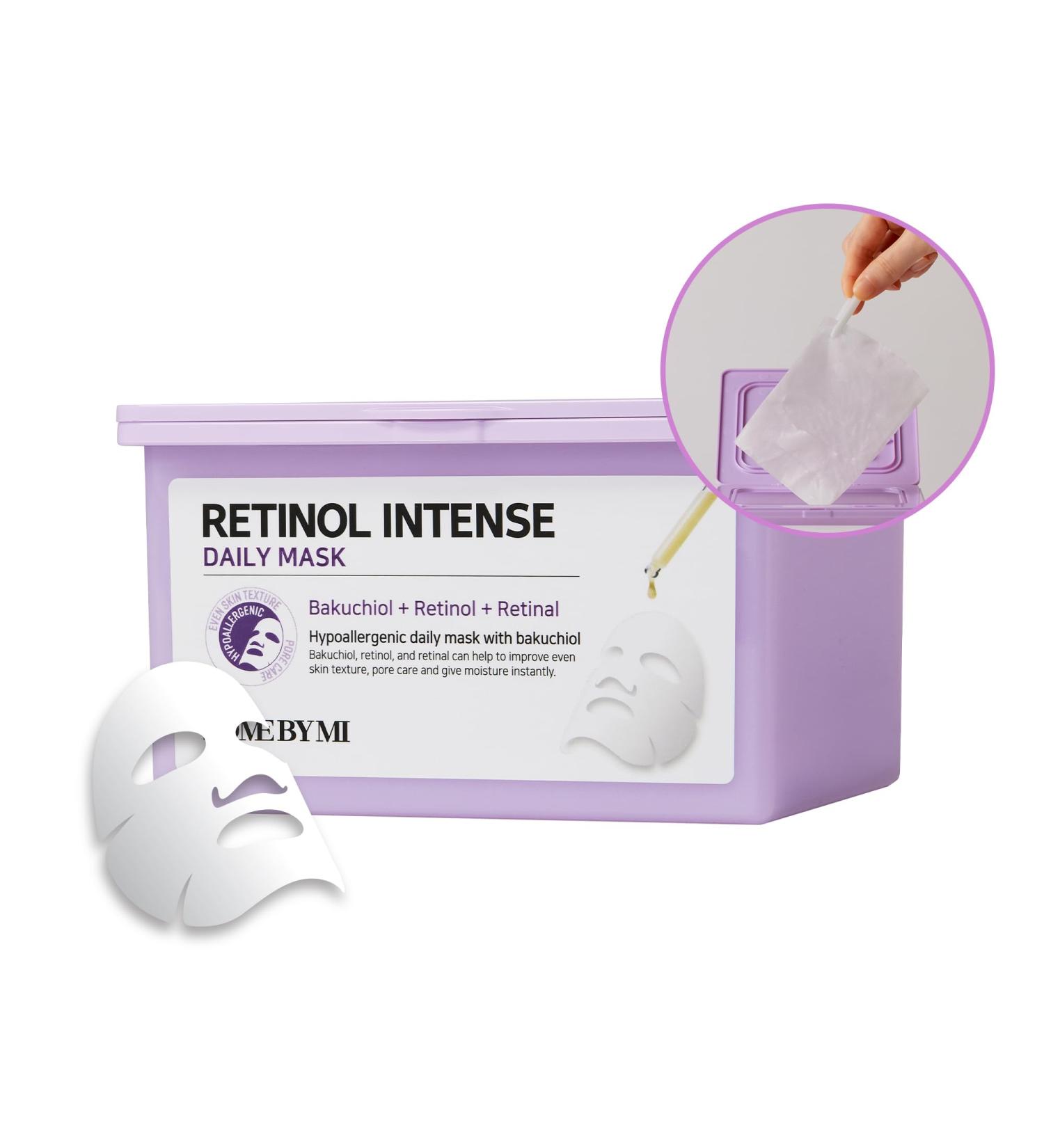SOME BY MI Retinol Intense Daily Mask - 30 Sheets | Vegan Korean Face Mask for Glass Skin Elasticity & Anti-Aging - Buy Online on GoSupps.com