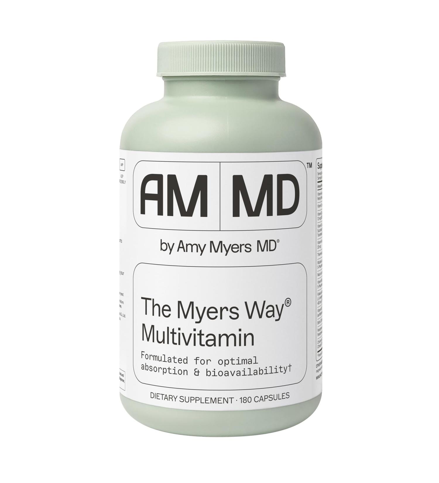 Amy Myers MD The Myers Way Multivitamin - Supports Healthy Immune, Thyroid & Adrenal Function - Gluten-Free, Non-Dairy & Iron Free Healthcare Supplement 180 Count (Pack of 1) - Buy Online on GoSupps.com