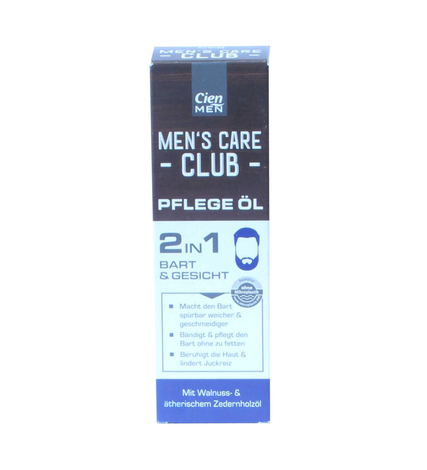 Cien Men Men's Care Club Care Oil 30 ml For Beard and Face (10 pieces)