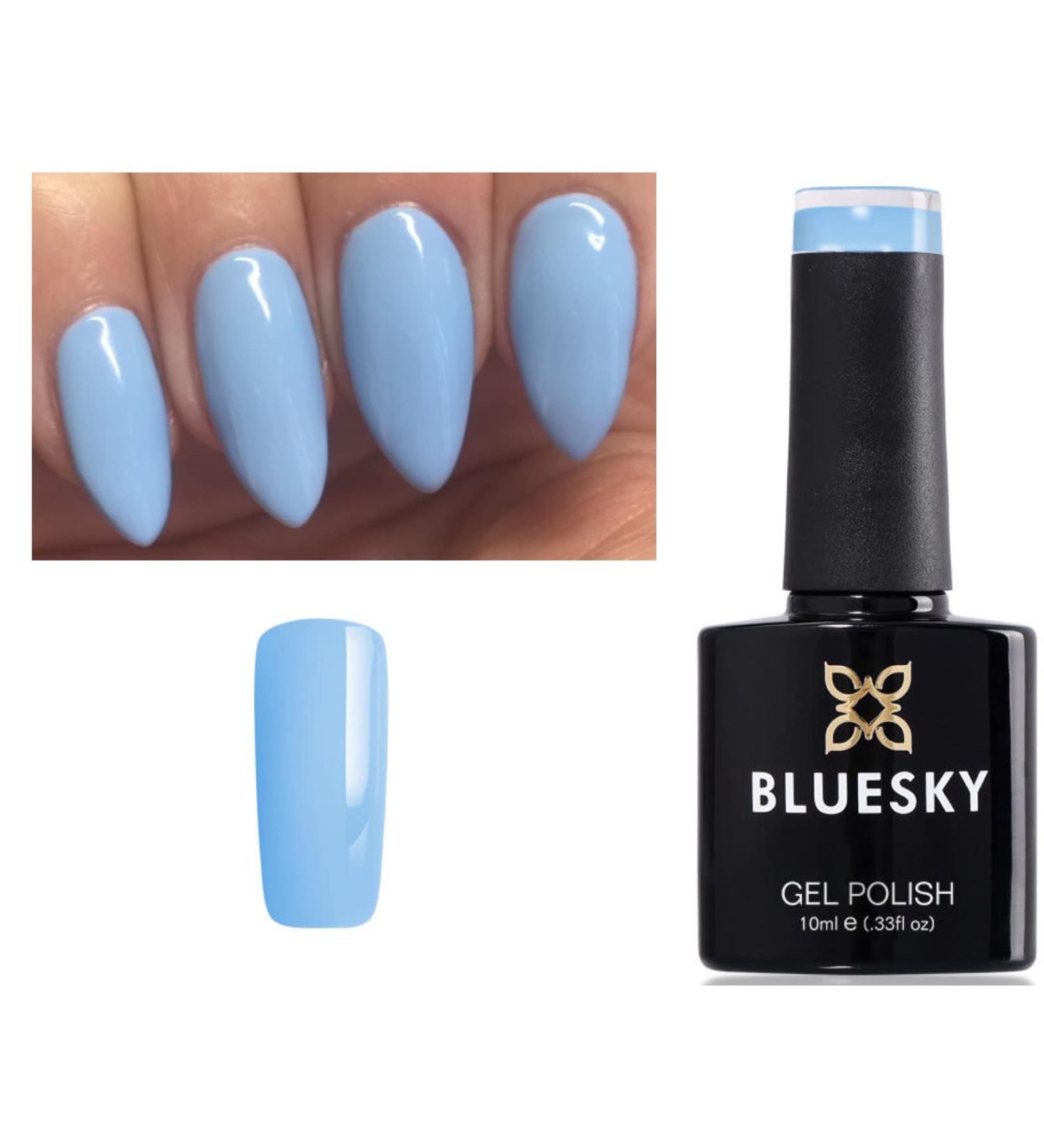 Bluesky Gel Nail Polish Blue Baby Blue Color Sky Queen Spring Summer UV LED Soak Off 10ml (Requires Drying under LED/UV Lamp) - Buy Online on GoSupps.com