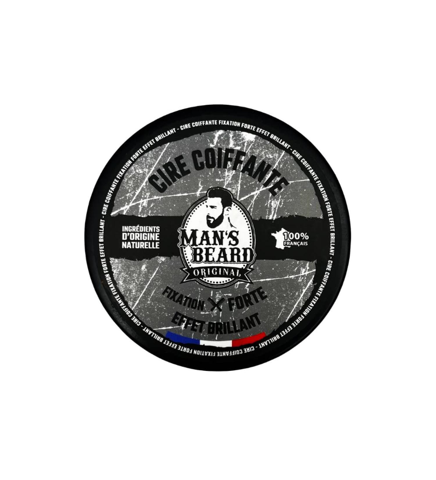 Man's Beard - High quality strong hold shiny styling wax for hair - Sculpts nourishes and gives long-lasting hold to your hair - 90 ml - 100% Made in France - Buy Online on GoSupps.com