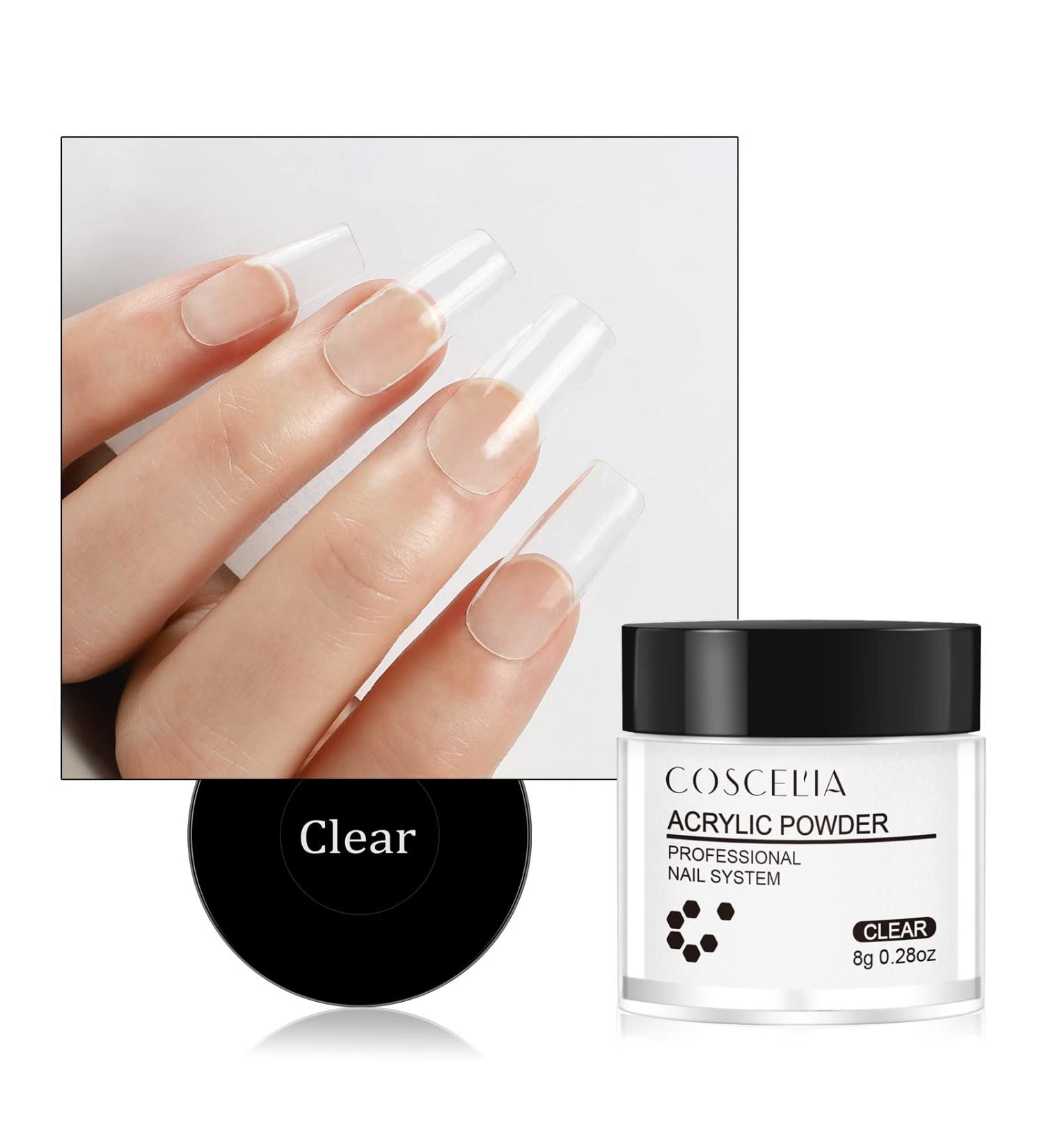 COSCELIA Transparent 3D Nail Extensions Powder - No Lamp Needed 8g - Shop Internationally! - Buy Online on GoSupps.com