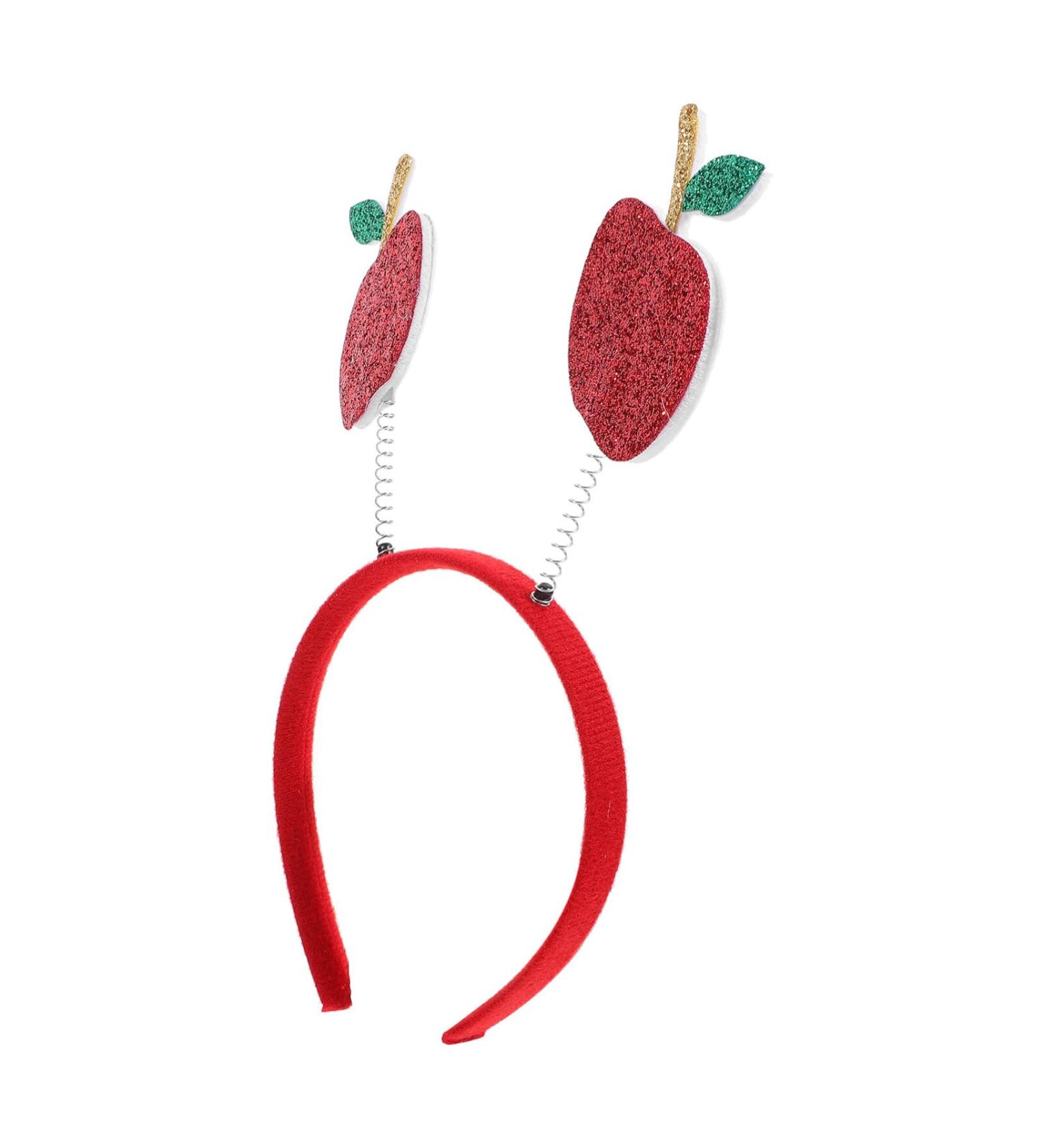 TOPBATHY Fruit Headband Glitter Apples Head Boppers Red Hair Hoop Holiday Festival Hair Accessory for Women Girls Kids Children - Buy Online on GoSupps.com