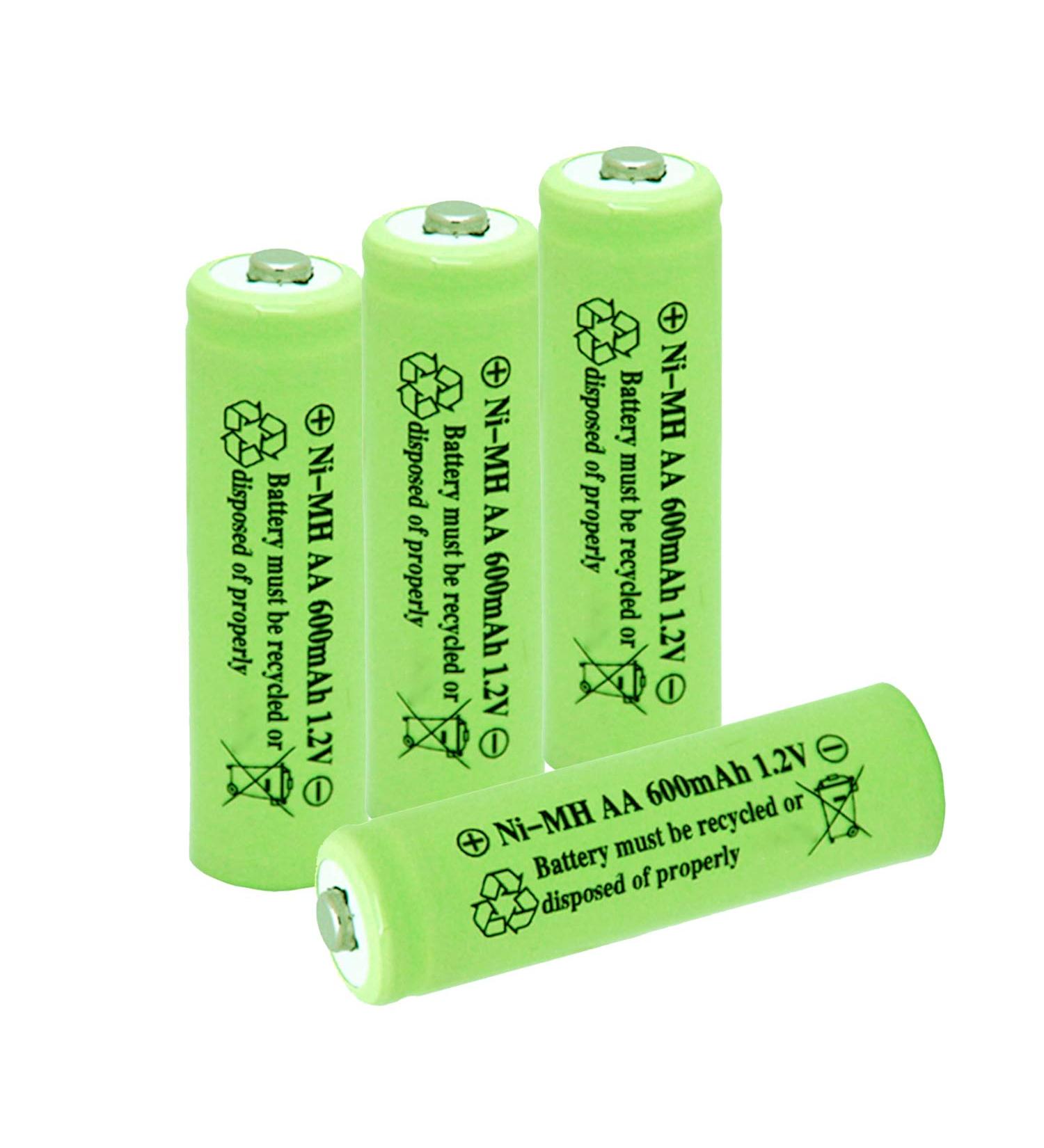 Buy Ni-Mh AA 600mAh 1.2V Rechargeable Batteries for Outdoor Solar Lights - 4 Pack - Buy Online on GoSupps.com