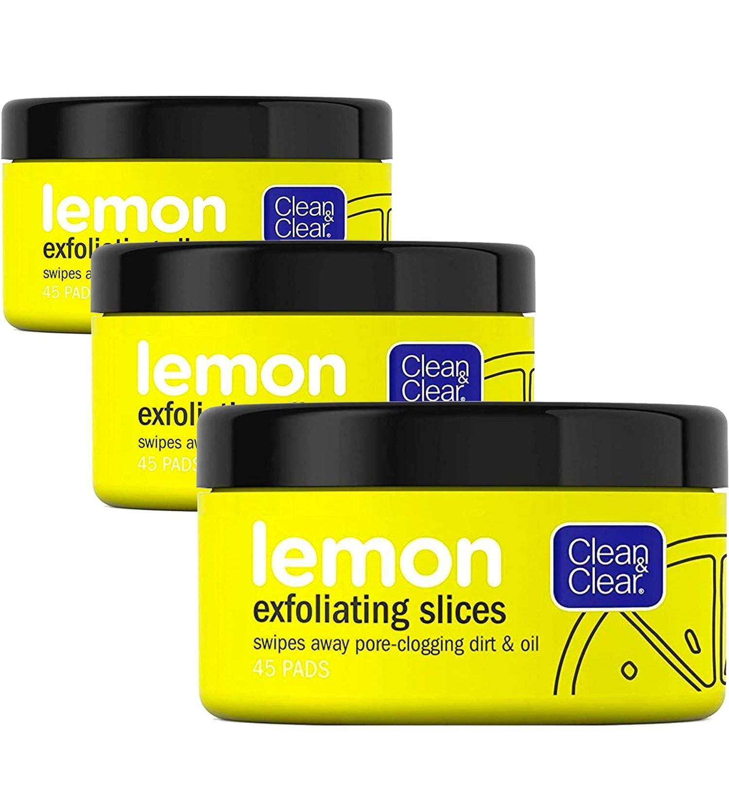 Clean & Clear Lemon Exfoliating Slices 45 Count (3 Pack)