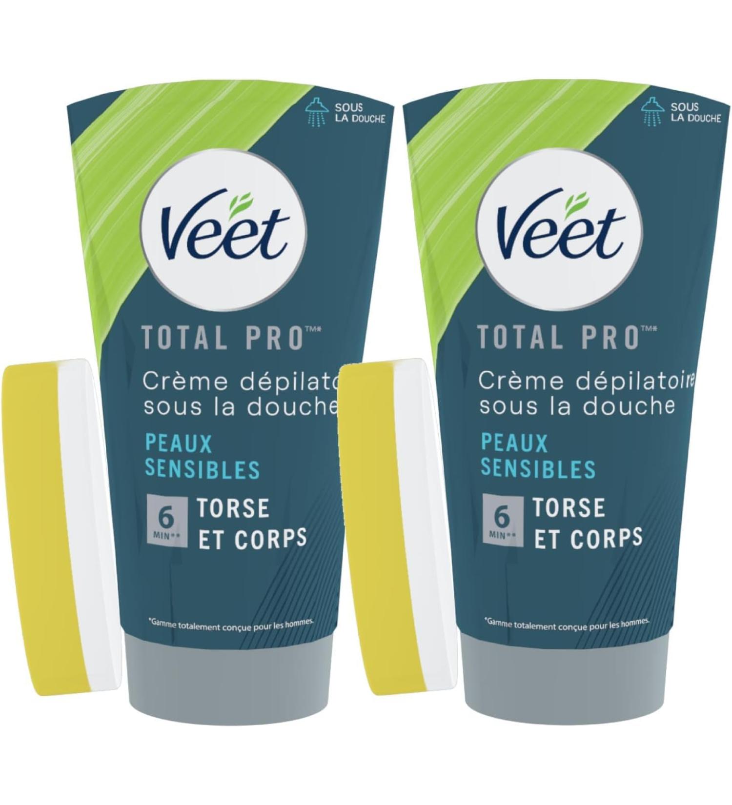 VEET MEN Hair removal creams for men in the shower sensitive skin 2 x 150 ml 100 ml Lot of 3 - Buy Online on GoSupps.com