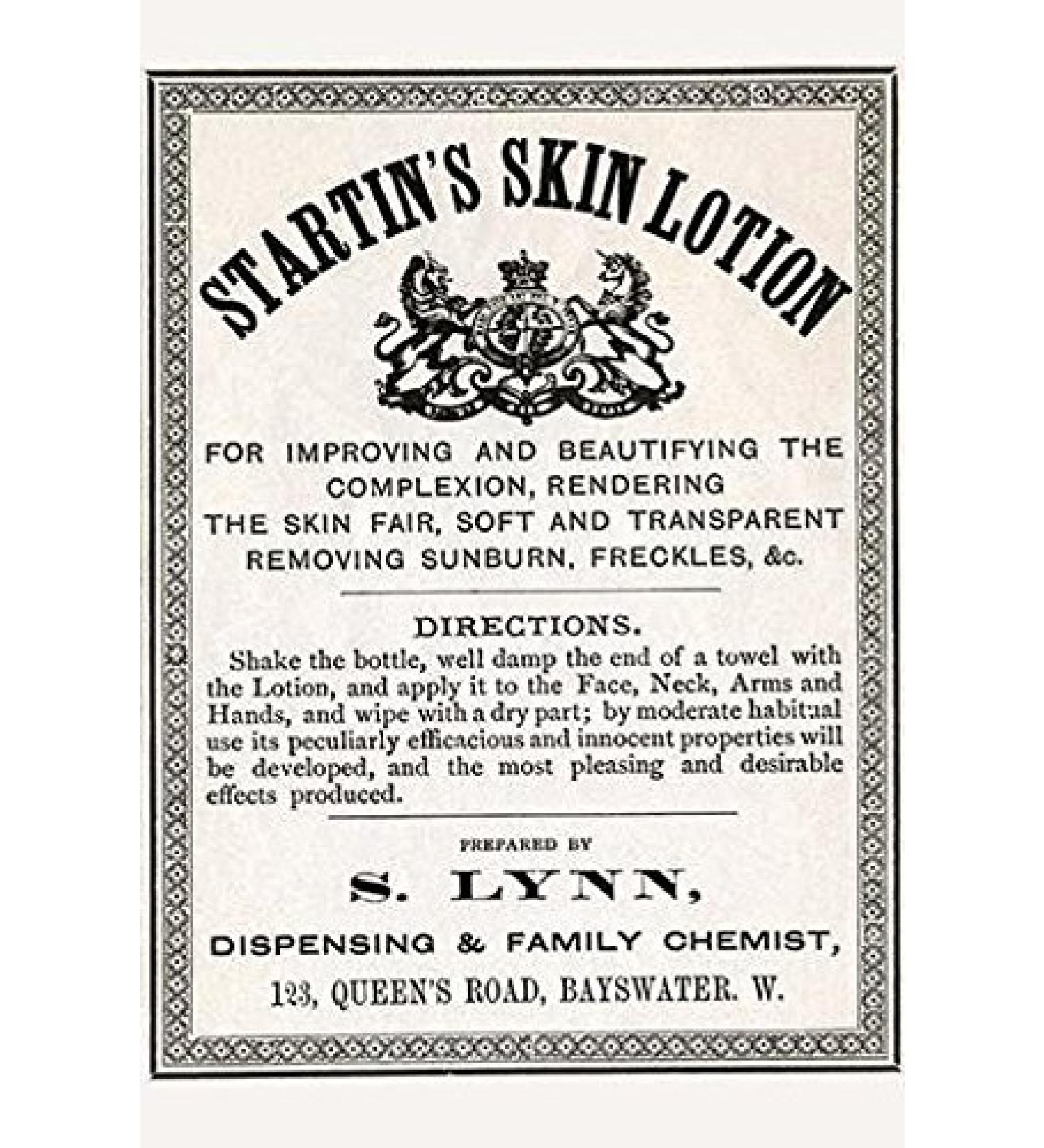 An English Victorian dermatological lotion to improve the skin or so it is claimed Poster Print by unknown (24 x 36)