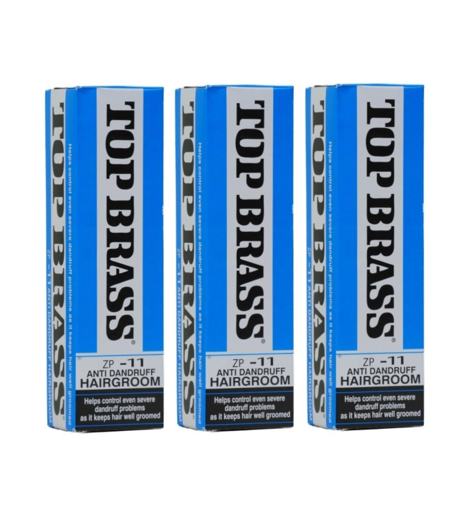Top Brass ZP-11 Anti Dandruff Hair Cream (Creme) (Pack of 3)
