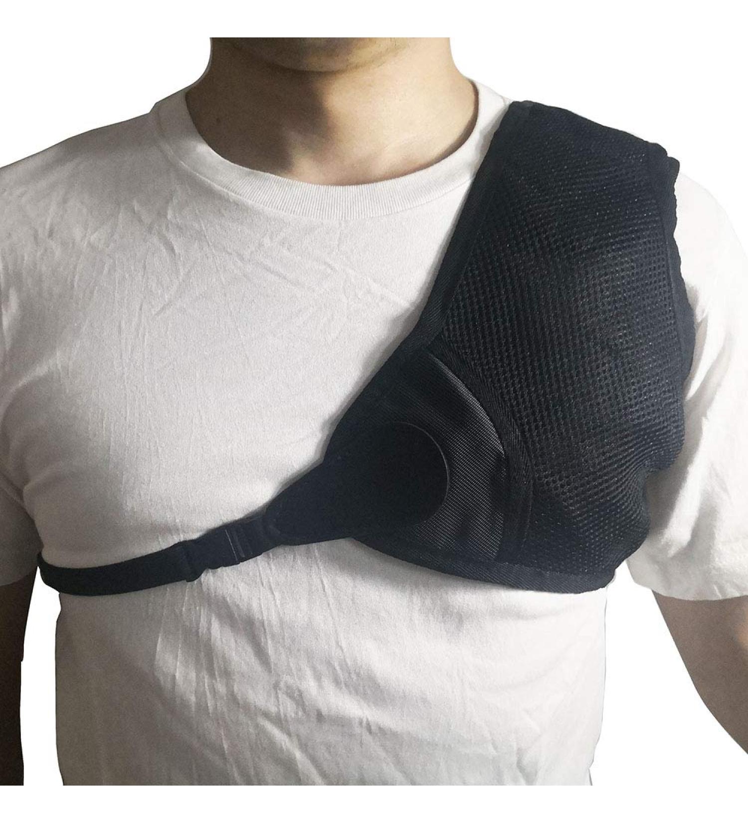 Archery Chest Guard - Upgraded Black Adjustable Nylon Mesh PU Protector for Men and Women | Free Size Hunting and Shooting Chest Protection - Buy Online on GoSupps.com