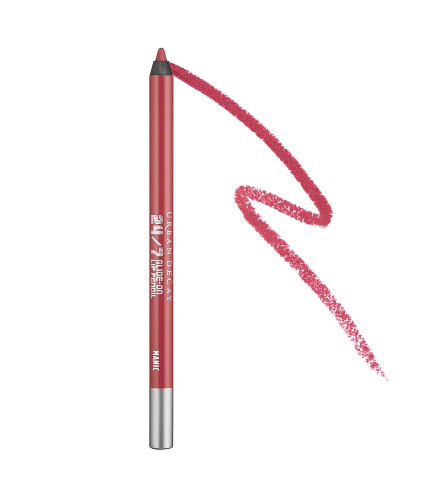 Urban Decay 24/7 Glide-On Lip Pencil - Manic (Rosy Wine) | Waterproof & Longwearing Lip Liner with Vitamin E - Buy Online on GoSupps.com