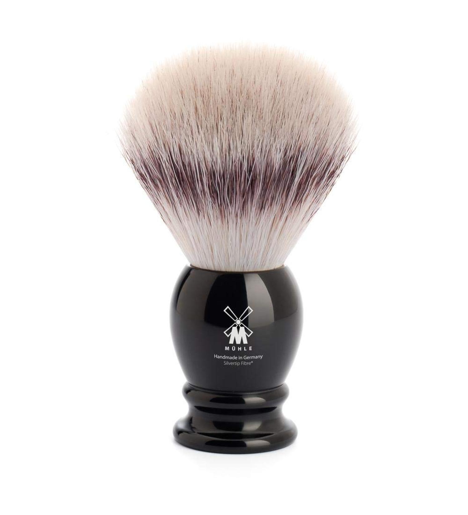 M HLE shaving brush Silvertip Fibre handmade X-large handle made of precious resin ivory