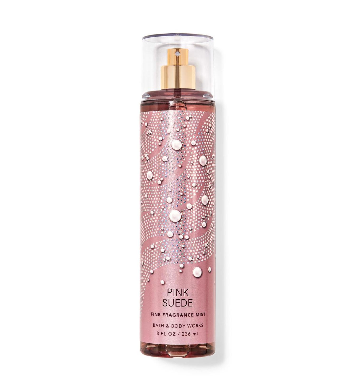Bath & Body Works Pink Suede Fine Fragrance Body Spray Mist Warm Vanilla Sugar (Pink Suede)