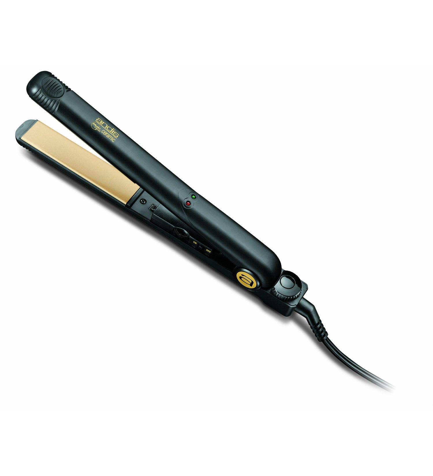 Andis 67095 Professional High Heat 1-inch Ceramic Tourmaline Ionic Flat Iron - Frizz-Free Hair Straightener - Black/Gold - 1 Inch - Buy Online on GoSupps.com