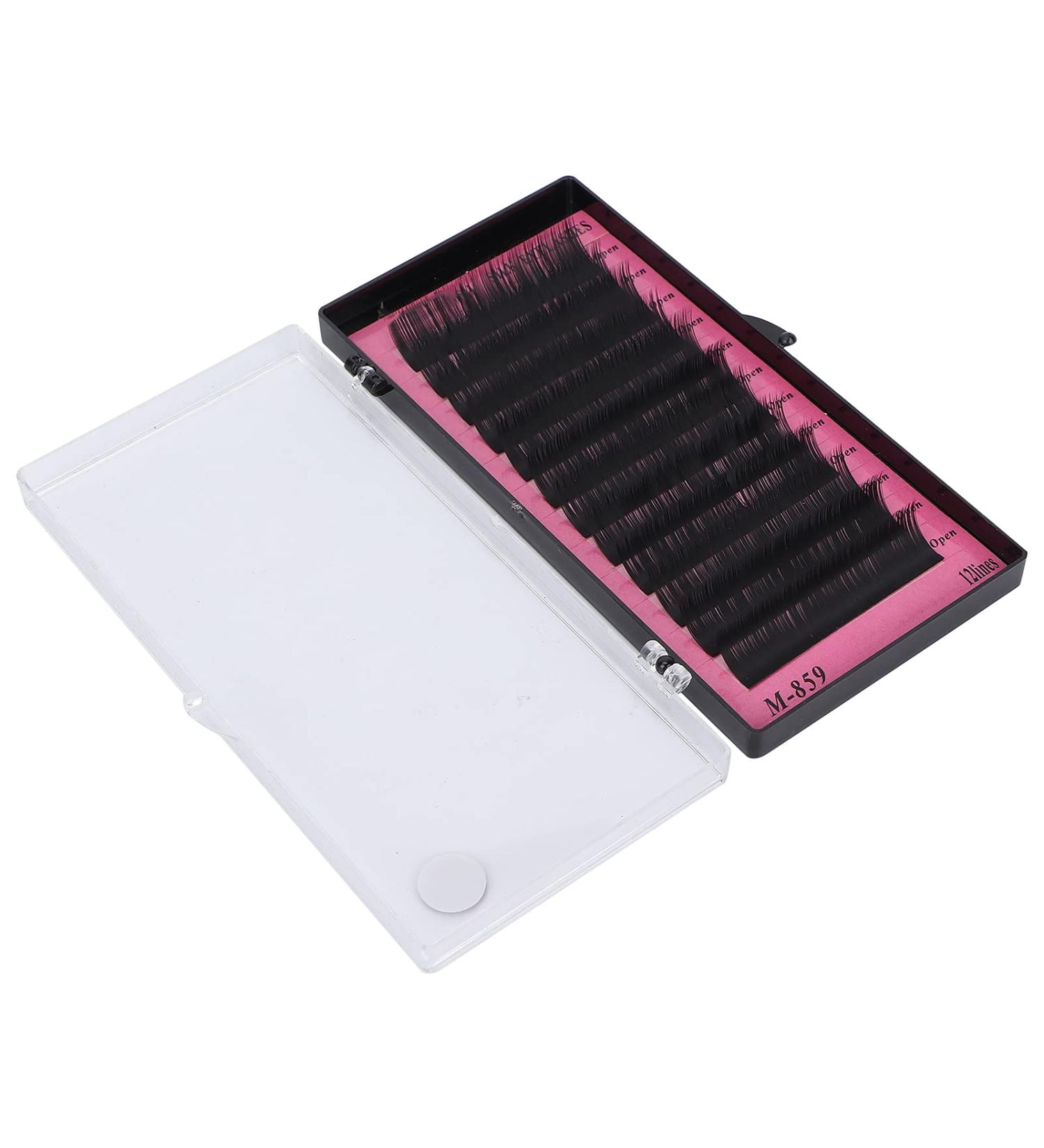 0.1mm C Curl Grafting Extension False Eyelashes - Matte Color 12 Rows Thickened Lengthened | Shop Internationally - Buy Online on GoSupps.com