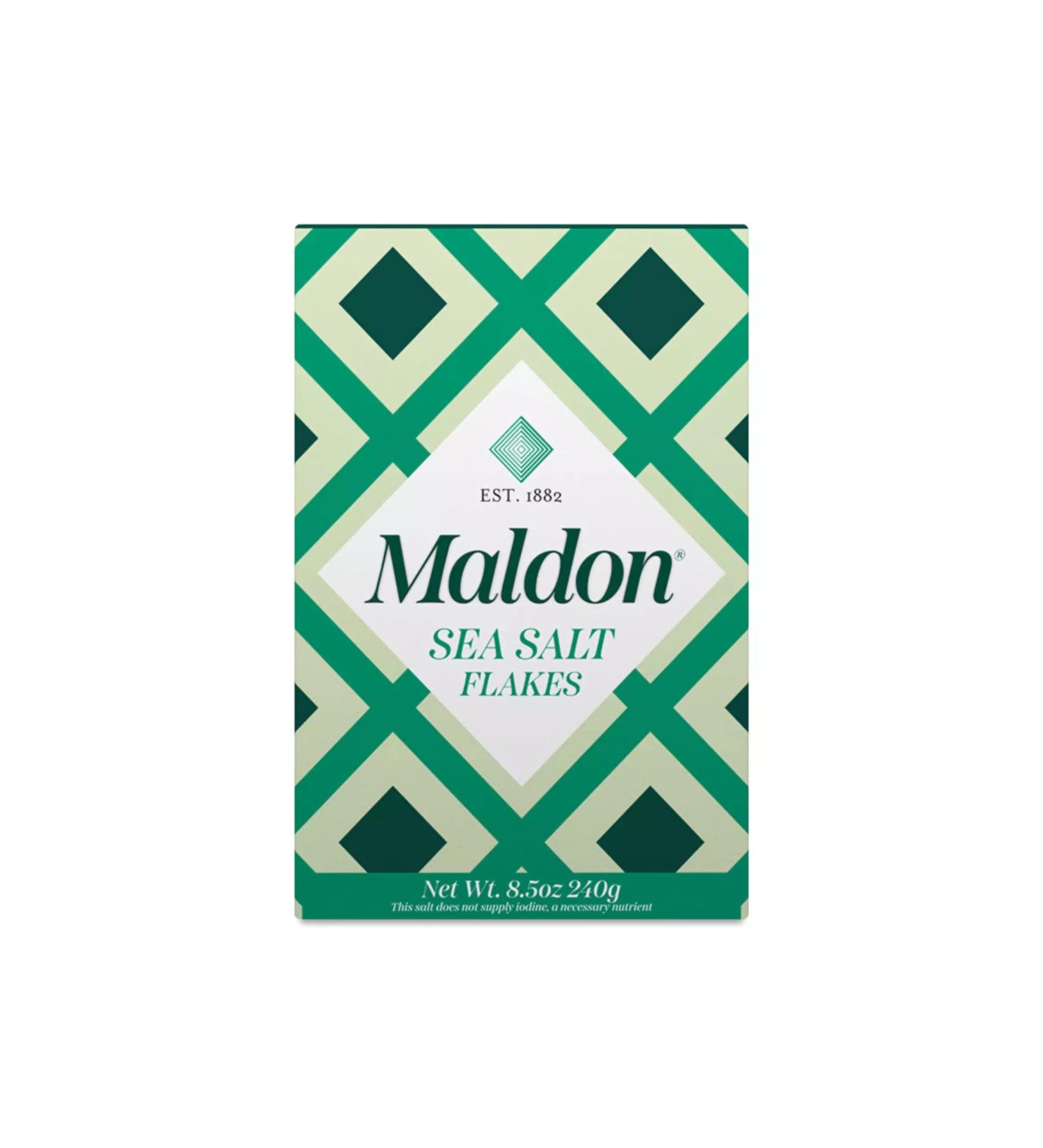 Maldon Sea Salt Flakes 8.5 oz - Natural Handcrafted Gourmet Kosher Salt - Buy Online on GoSupps.com