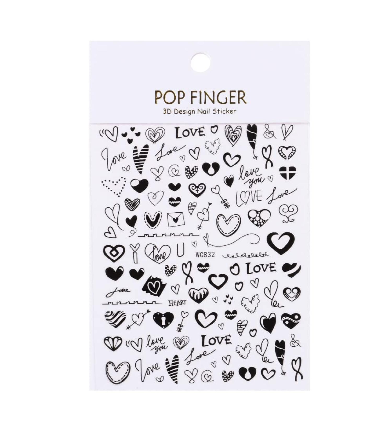 Fashion Romantic Self-Adhesive Heart Love Nail Art Decorations Manicure Accessories Nail Stickers Valentine's Day Decals(4) Style4 - Buy Online on GoSupps.com