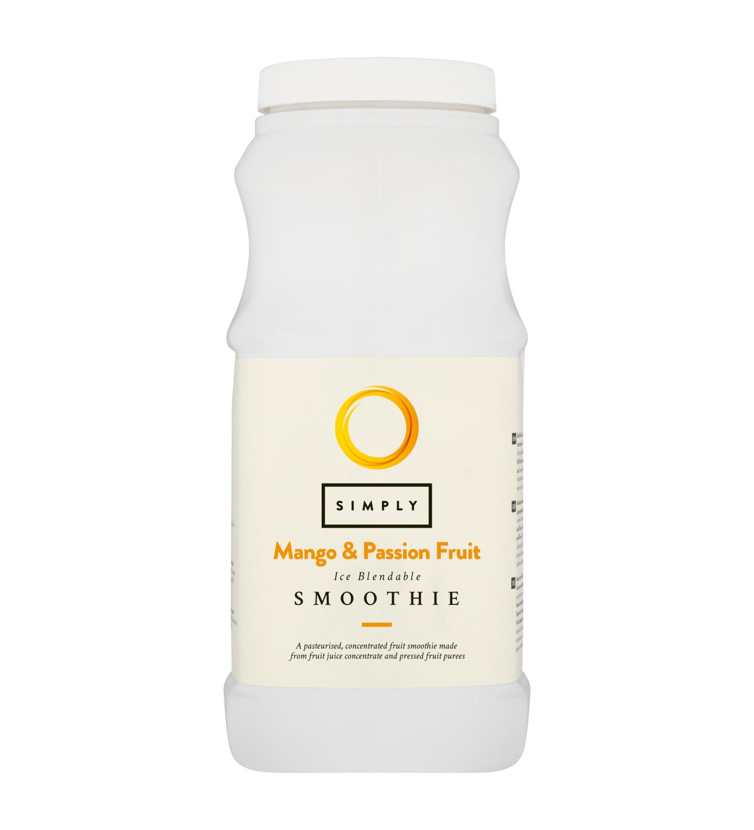 Mango & Passion Fruit Vegan Smoothie Mix (1L) - Real Fruit Puree, Blendable Concentrate - Buy Online on GoSupps.com