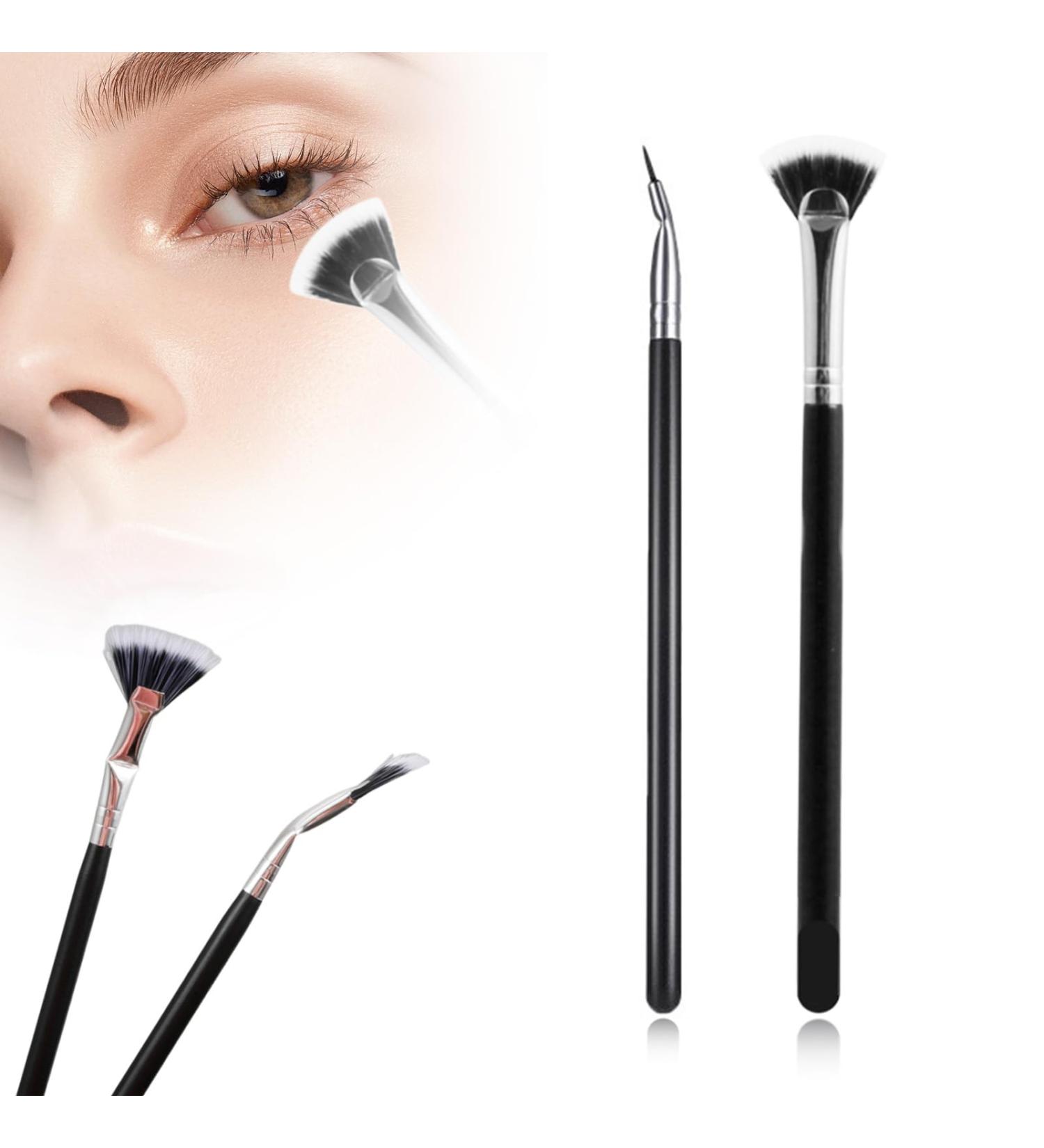 Buy Multifunctional Mascara Brushes for Eyelashes & Eyebrows - Angled Fan Shaped Eye Makeup Tools for Perfect Lash Separation - Buy Online on GoSupps.com