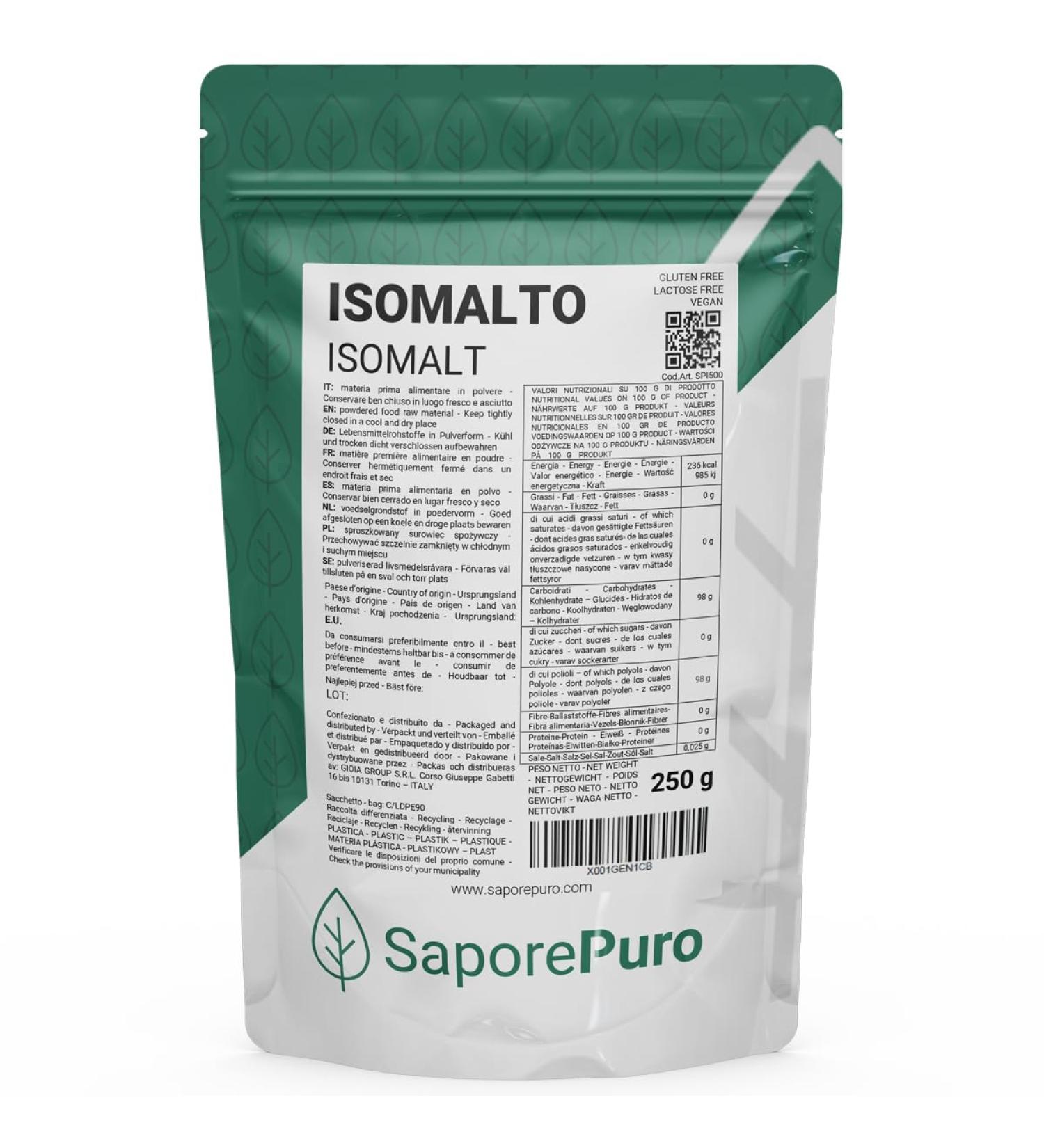 Saporepuro Isomalt Powder 250g - Premium Sugar Substitute for Baking & Cooking | International Shipping Available - Buy Online on GoSupps.com
