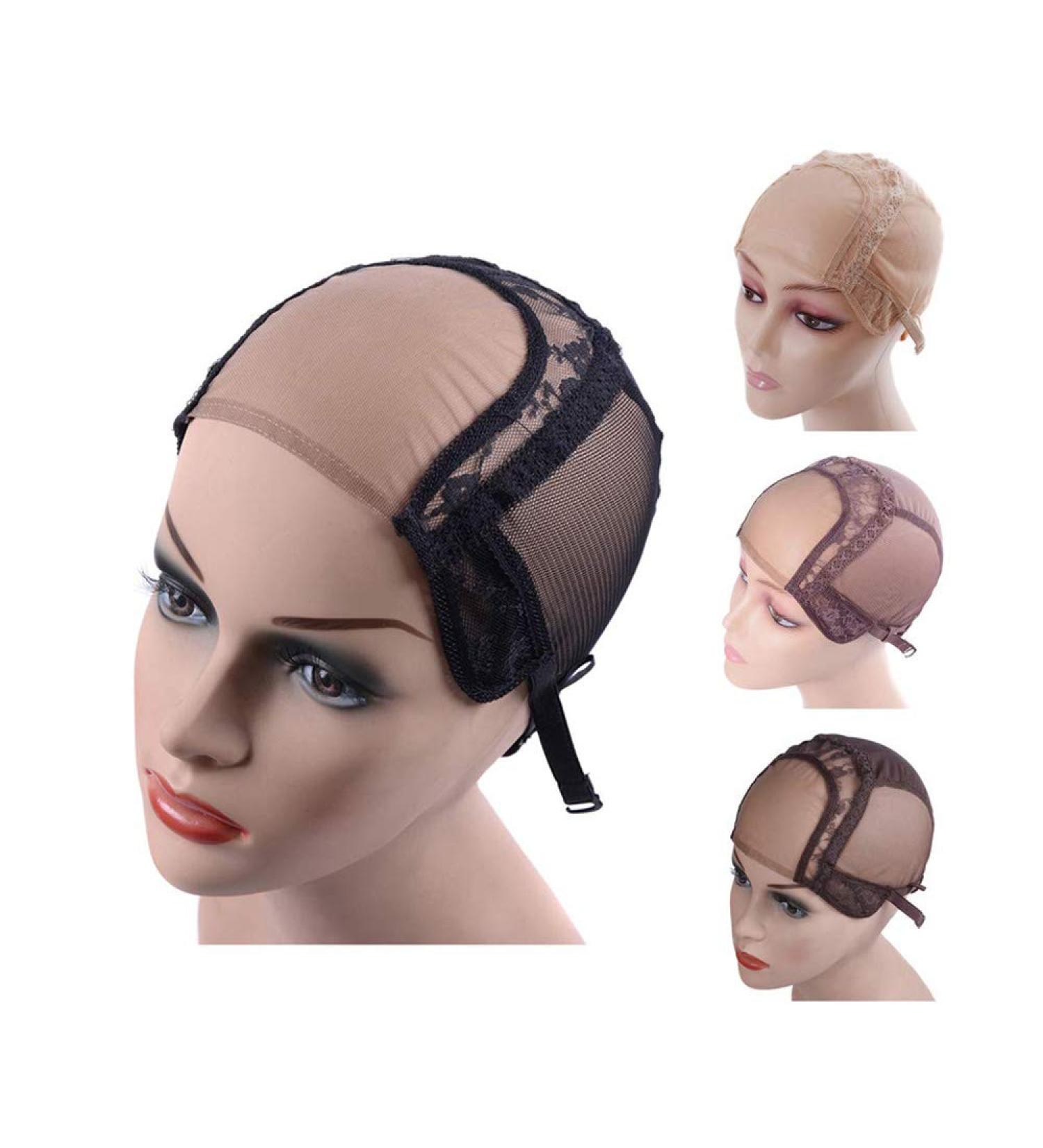 4X4 U-Part Lace Wig Caps | Adjustable Straps for Wig Making | Black M (54cm) - Perfect for DIY Wigs - Buy Online on GoSupps.com