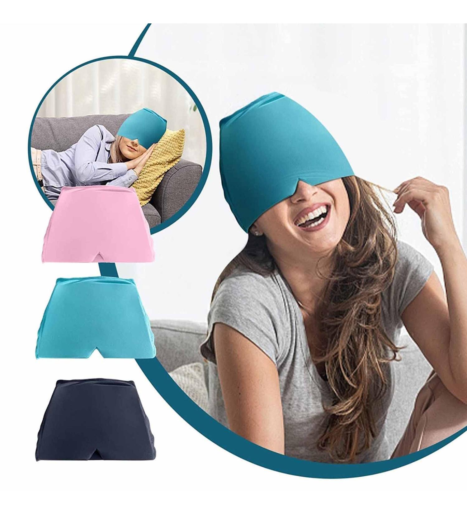 2022 Multi-Function Migraine Relief Gel Head Wrap Long Lasting Cooling for Headaches Puffy Eyes & Tension (Blue) - Shop Internationally! - Buy Online on GoSupps.com