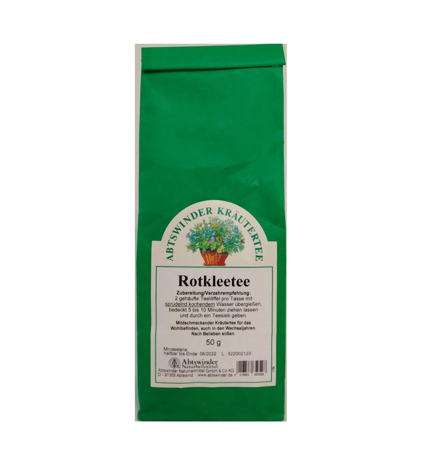 Abtswinder Natural Remedies Red Clover Tea 50 g Block Bottom Bag
