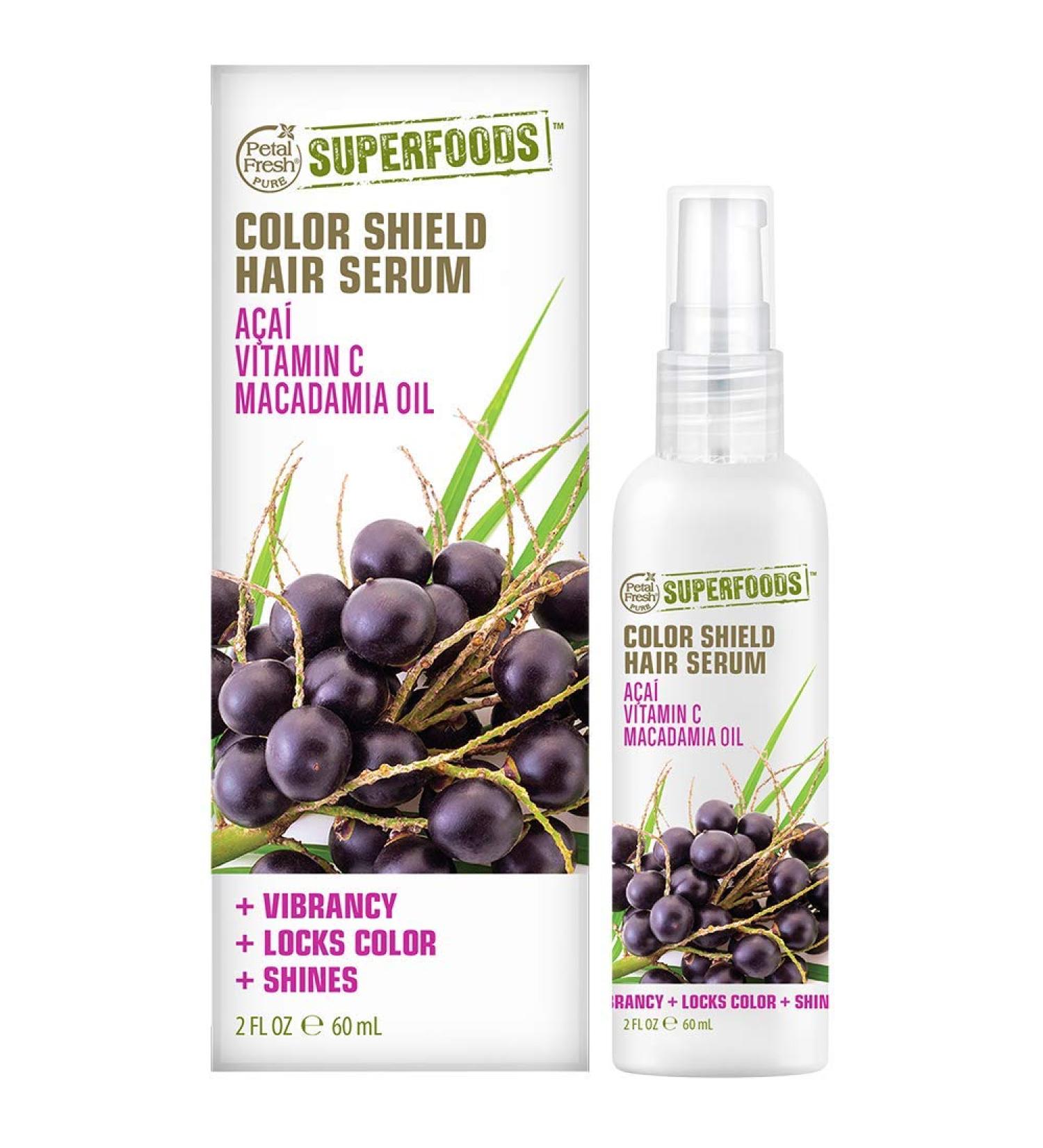Petal Fresh SuperFoods Color Shield Hair Serum Acai Vitamin C & Macadamia Oil 2 fl oz (60 ml)