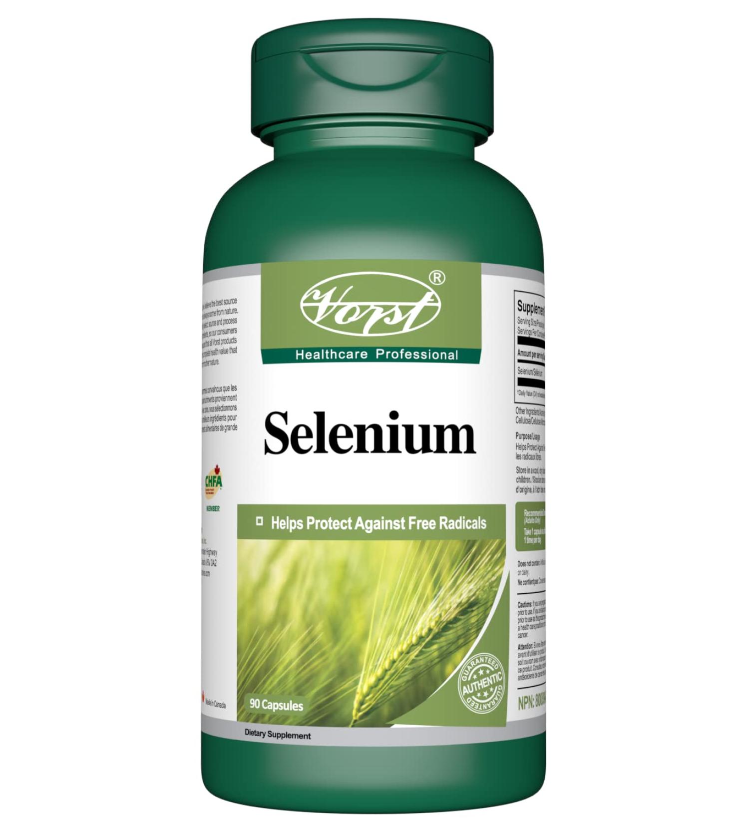 VORST Selenium 200mcg 90 Capsules | Antioxidant Supplement | For Men & Women | Powder Pills | 1 Bottle 90 count (Pack of 1) - Buy Online on GoSupps.com