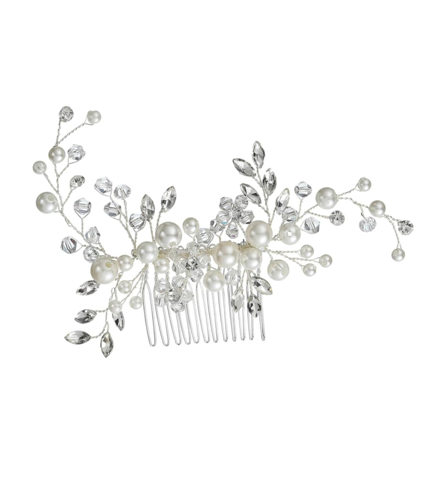 DOITOOL 1pc Pearl Comb Pearl Hair Clip Bridal Hair Comb Headwear for Women Crystal Headpiece Wedding Hair Clips Wedding Bridal Hair Accessory Bridal Combs Props The Flowers Alloy Bride - Buy Online on GoSupps.com