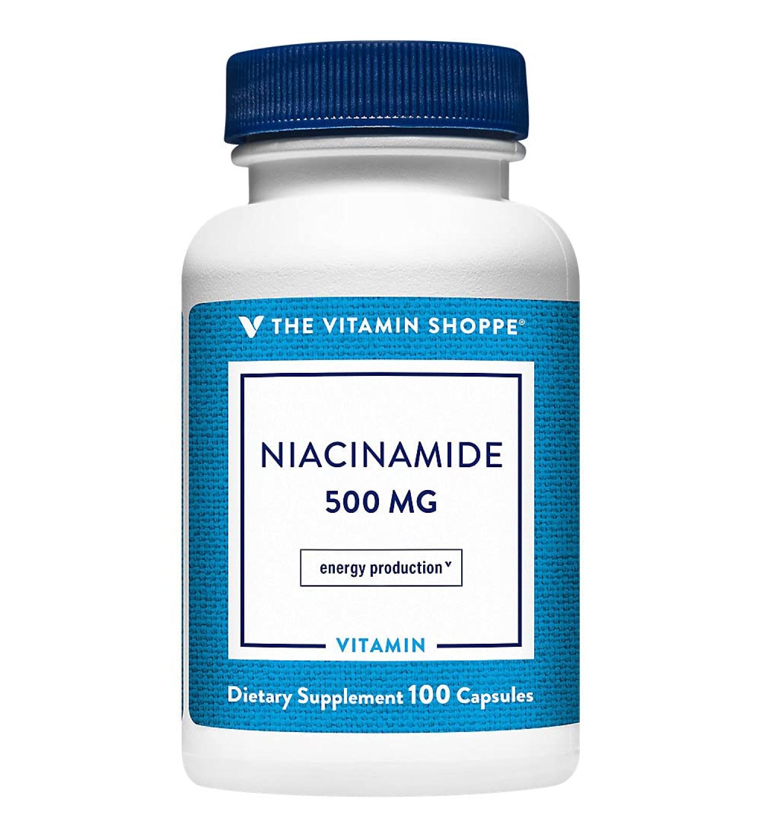 The Vitamin Shoppe Niacinamide 500MG Supports Cholesterol Levels Already (100 Capsules) 100 Count (Pack of 1) - Buy Online on GoSupps.com