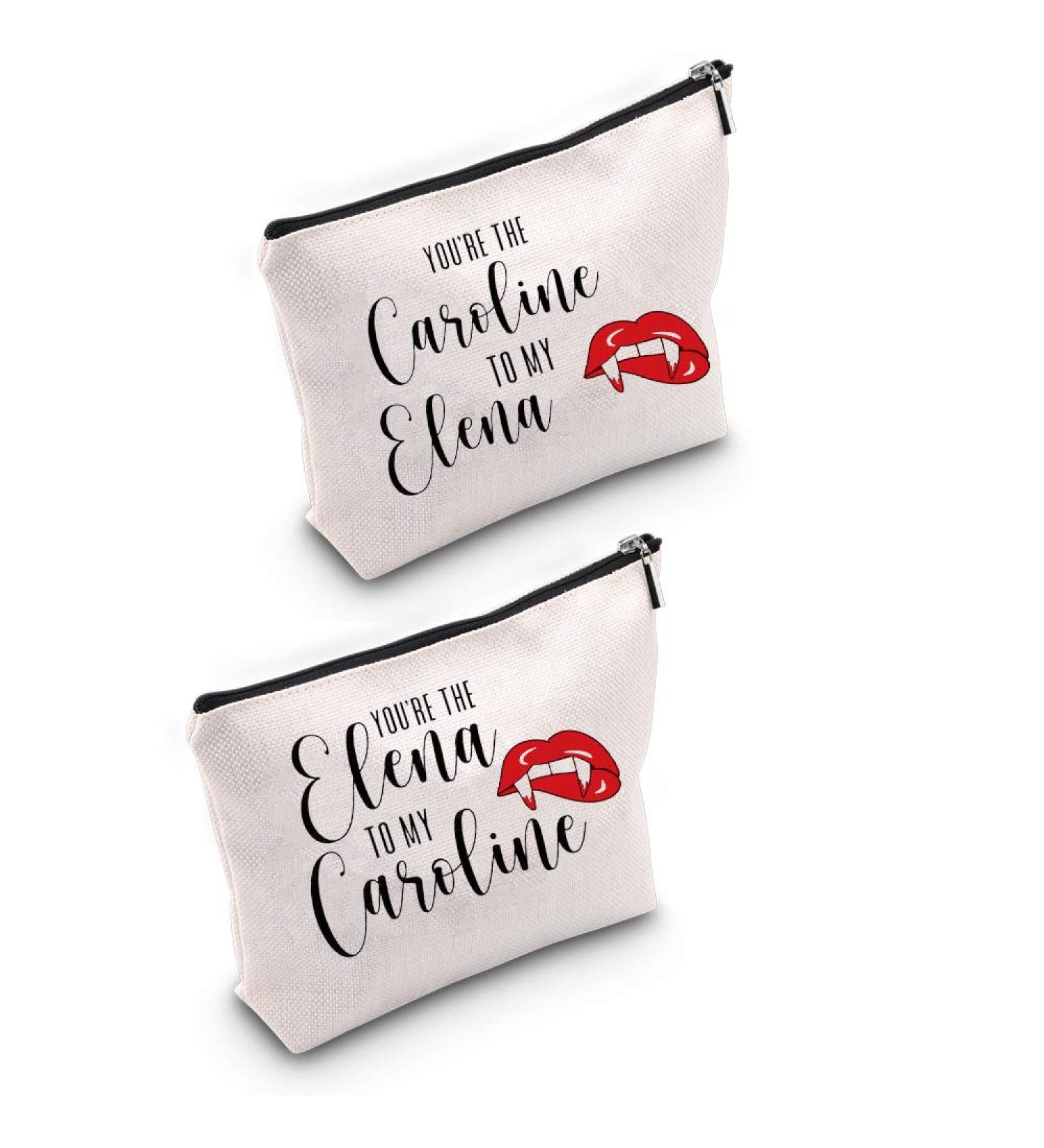 G2TUP Vampire TVD Merch Makeup Bag - You're The Elena to My Caroline | 2 Pack for Vampire Fans - Buy Online on GoSupps.com