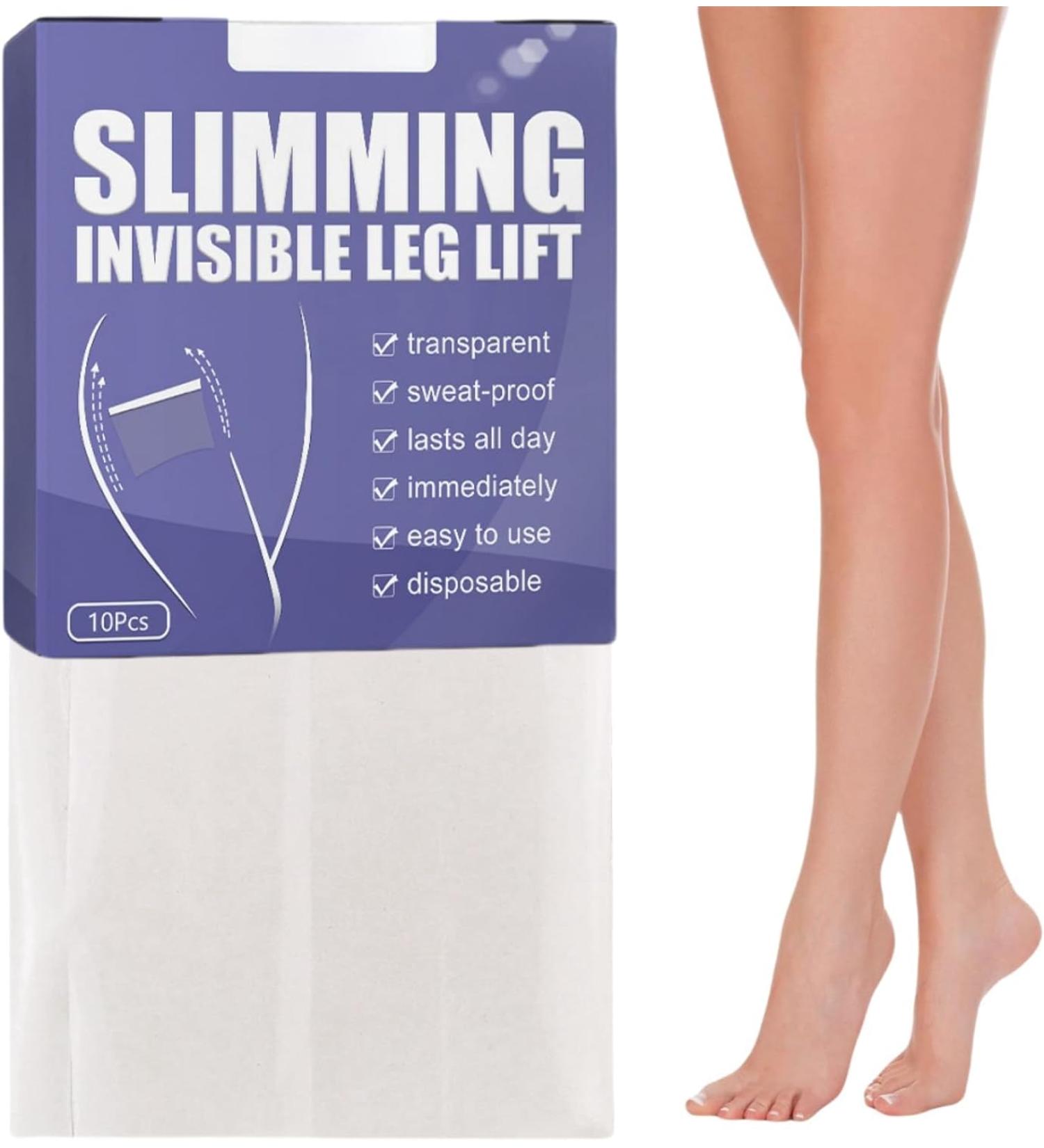 Hivetz Body Tape for Skin Thigh Lift Tape Invisiblely Leg Lifting Sticker Leg and Thigh Lifters Tape for Men Women All-Day Sweatproof Invisible Body Shaping Tape 10Pcs