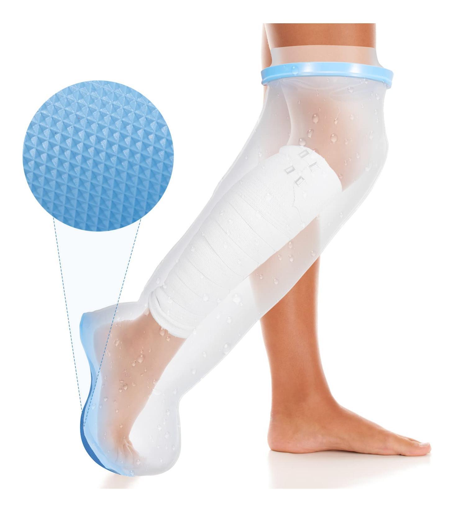 Waterproof Leg Cast Cover - New Upgraded Non-Slip Design - Reusable Sealed Protector for Wound & Bandages - Perfect Fit for Leg, Foot, Ankle - Buy Online on GoSupps.com