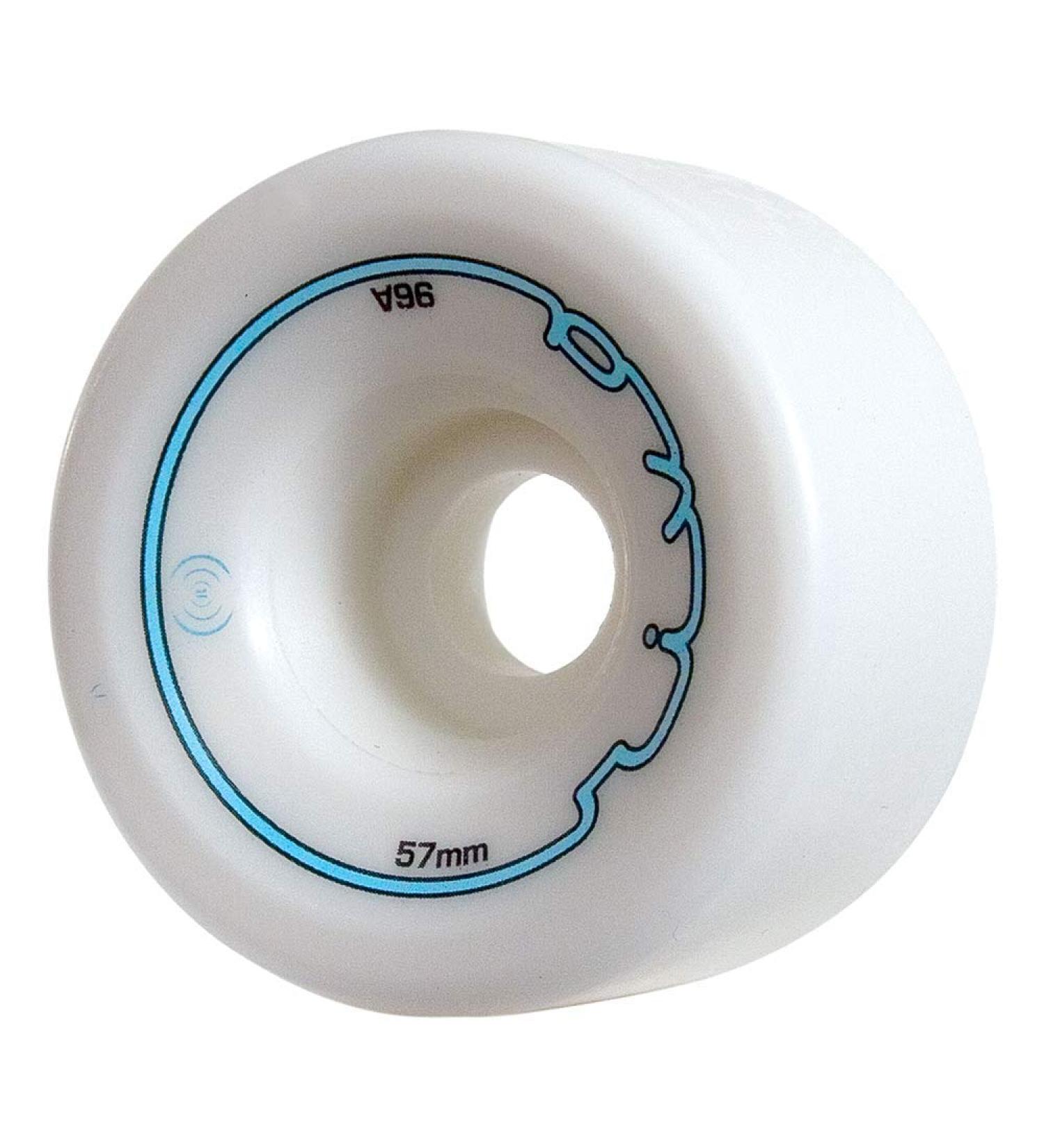 Sonar Wheels - Riva - Quad Roller Skate Wheels - 4 Pack of 32mm x 57mm 96A Wheels White