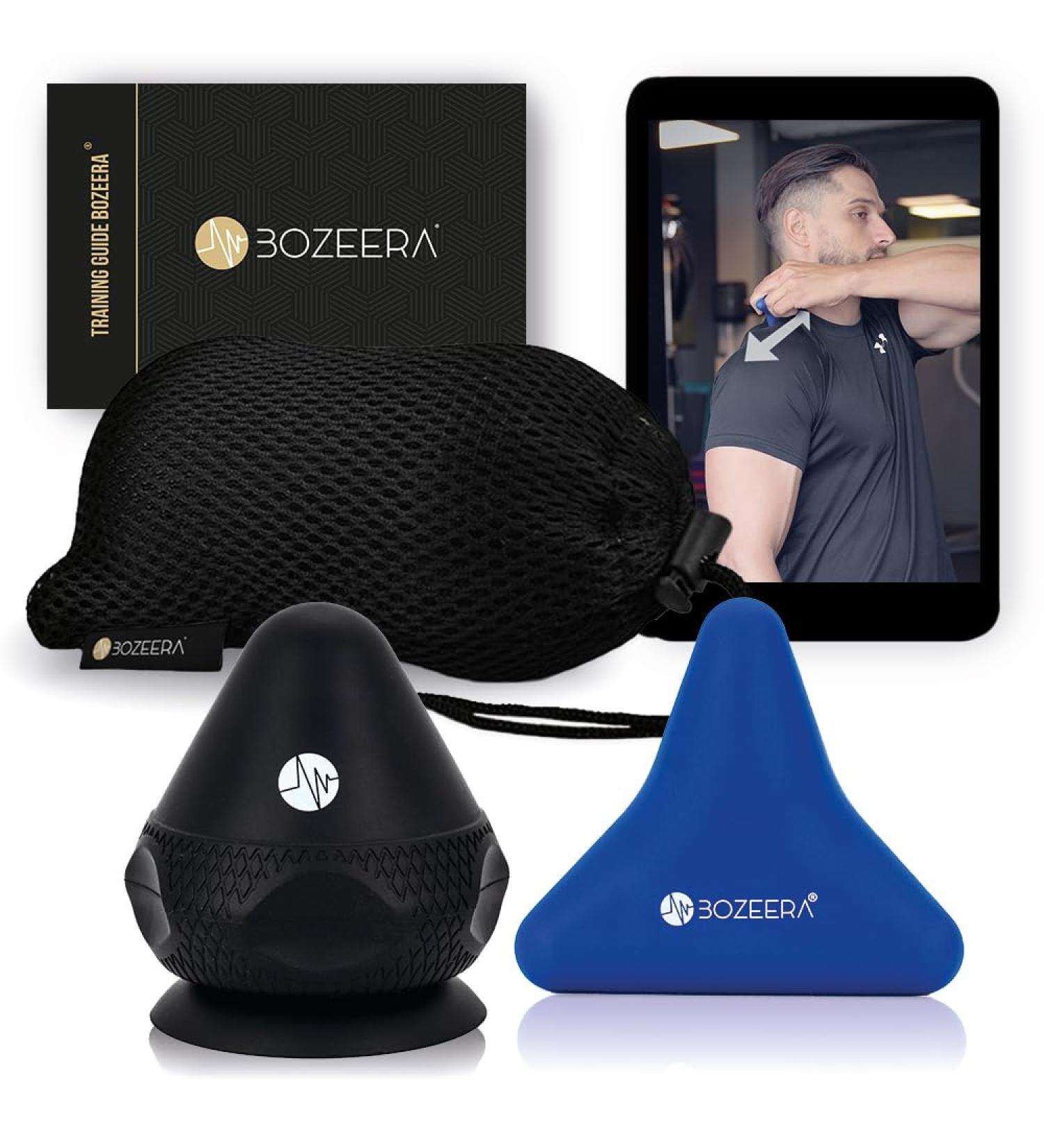 Bozeera Trigger Point Massager Set | Painless Pain Relief with Suction Cups | 2x Triggerdinger for Muscle Tension | Includes Video Booklet & Bag - Buy Online on GoSupps.com