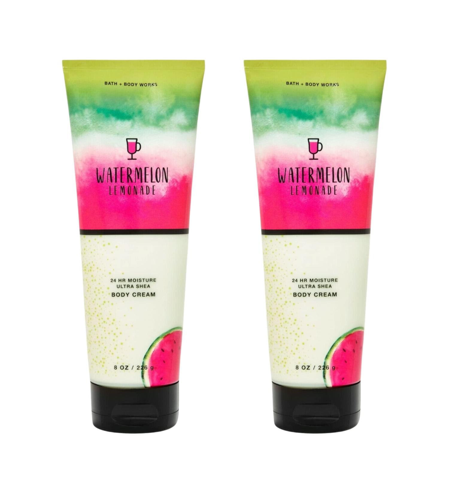 Bath and Body Works Gift Set of of 2 - 8 oz Body Cream - (Watermelon Lemonade)