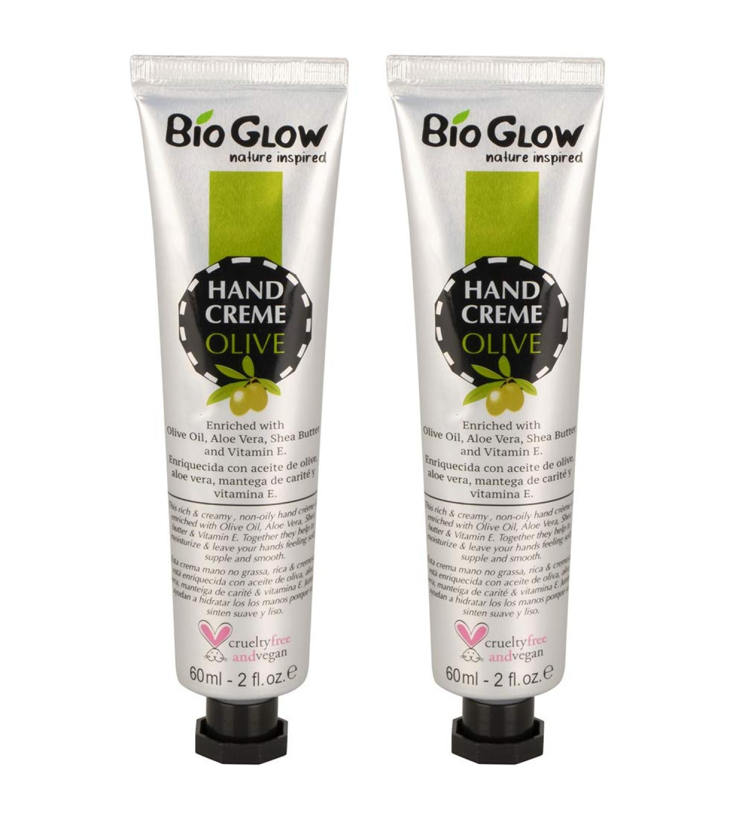 Bio Glow Hand Cream 60ml - Pack of 2 - Choose your option (Olive)