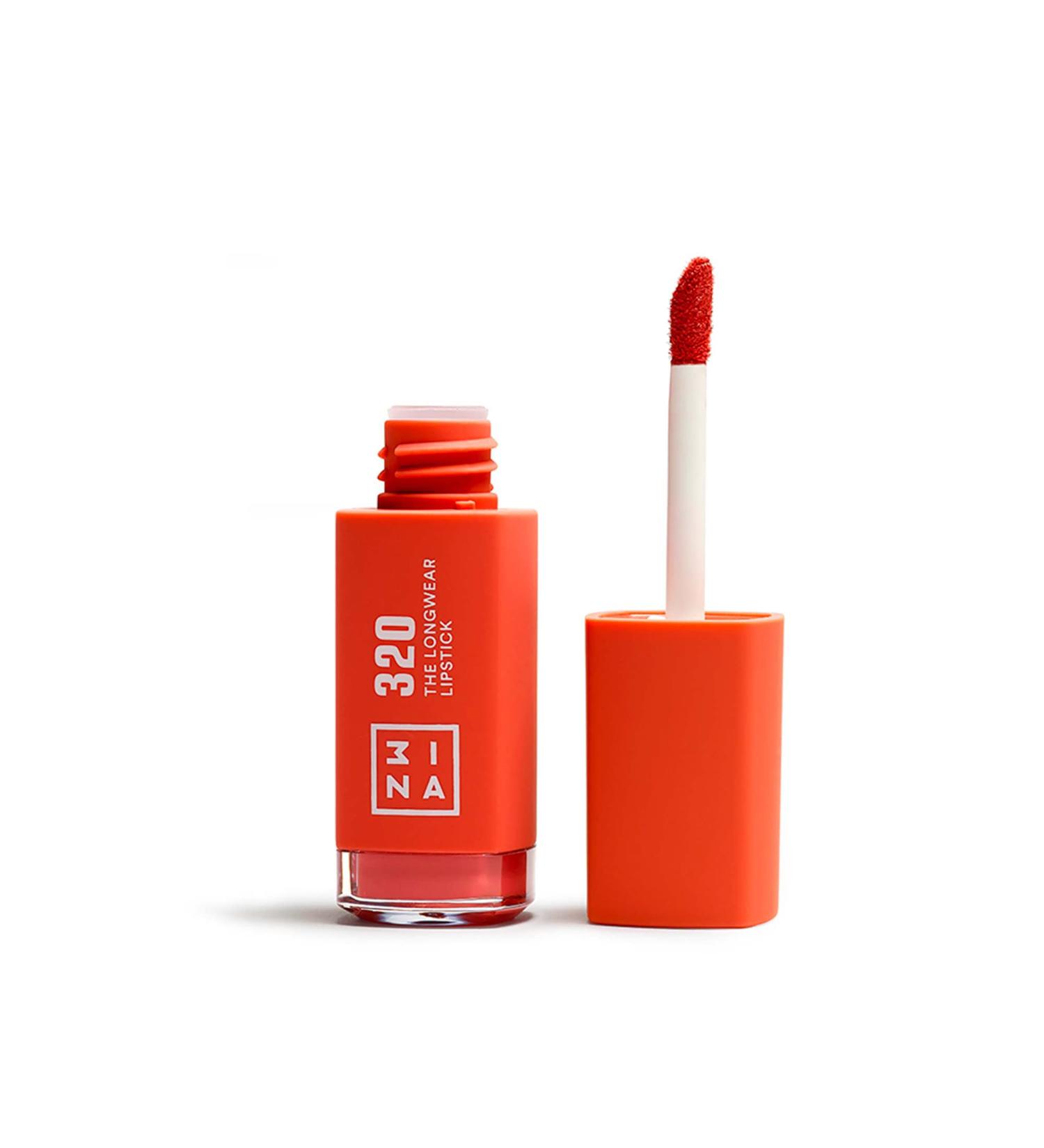 3ina Longwear Lipstick 320 - Matte Orange Lipstick with Hyaluronic Acid | Vegan & Cruelty-Free | Long-Lasting Highly Pigmented Liquid Lipstick - Buy Online on GoSupps.com
