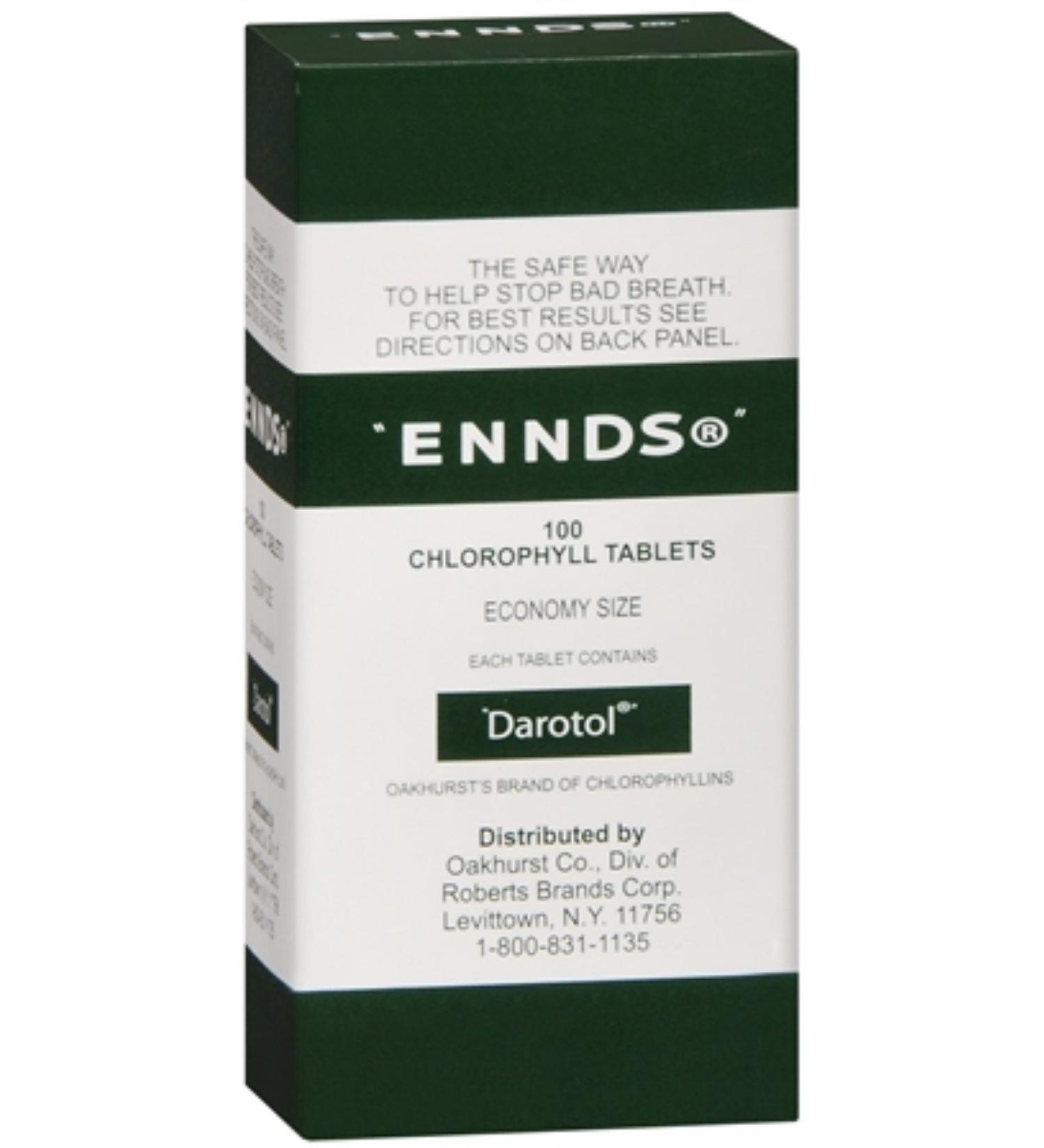 Ennds Chlorophyll Tablets 100 Tablets (Pack of 3)