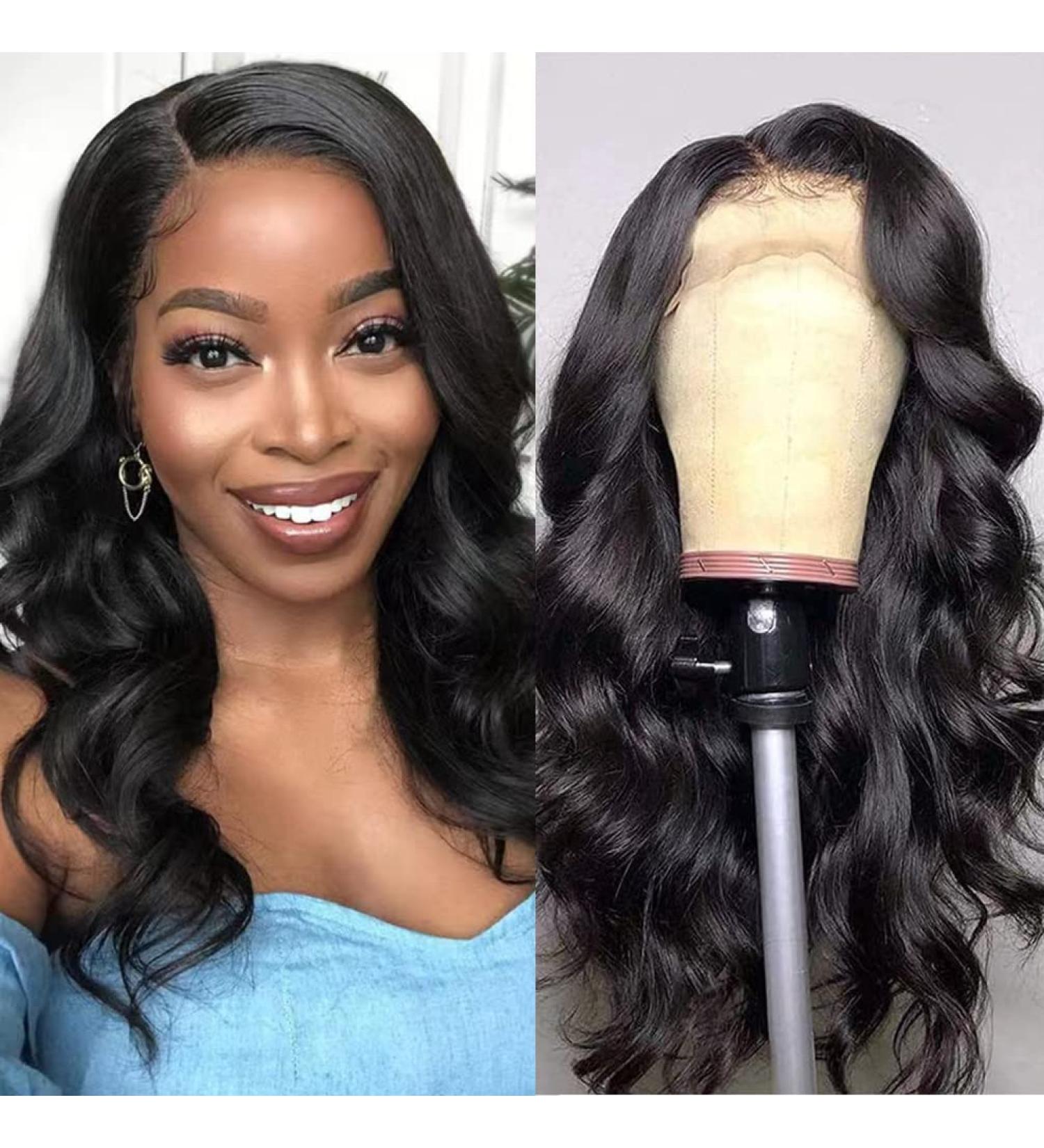 HD Transparent Body Wave 13x4 Lace Front Wig Human Hair 18 Inch - Pre Plucked, Glueless, Wet and Wavy with Baby Hair for Black Women - 150% Density - Buy Online on GoSupps.com