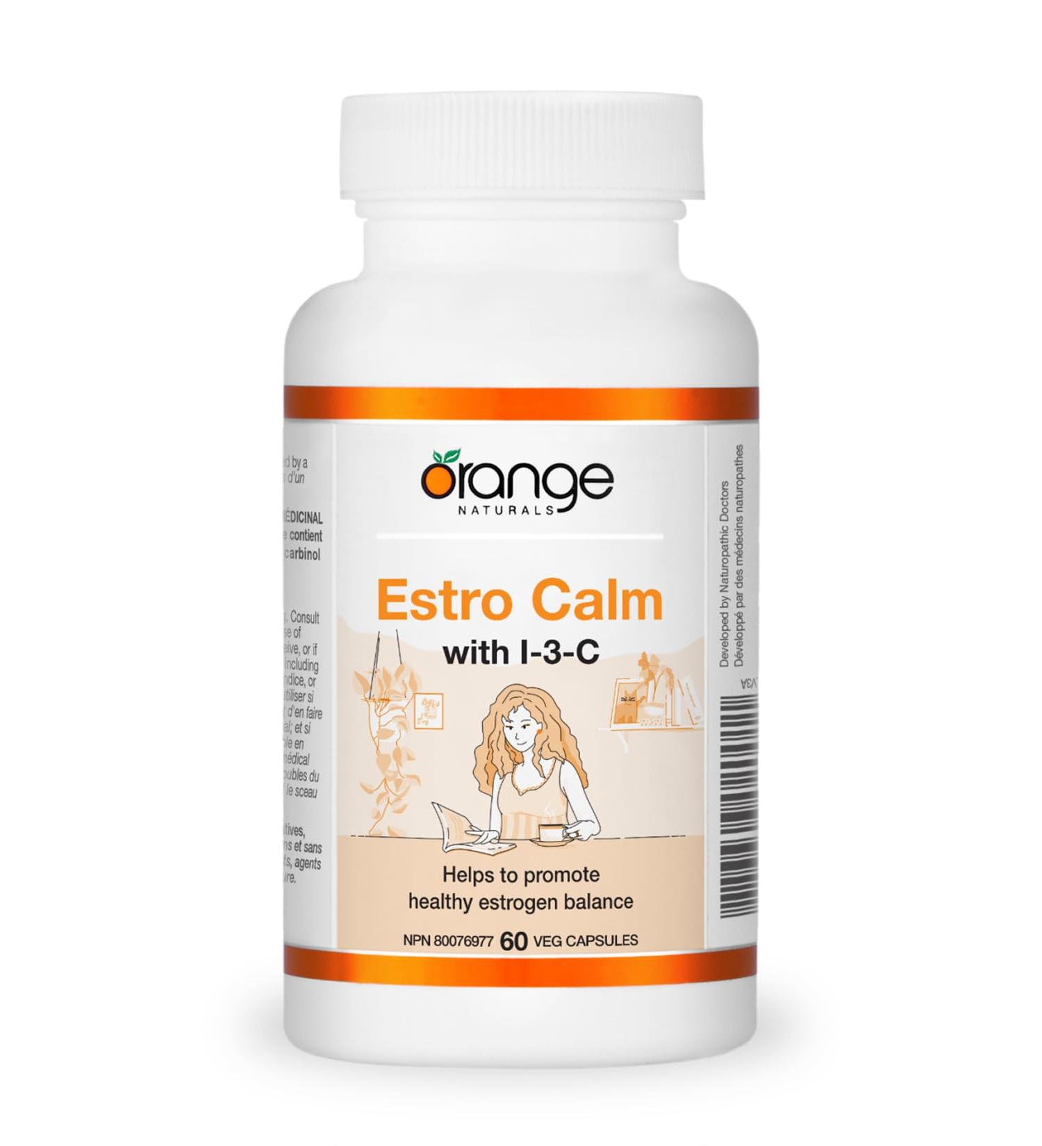 Orange Naturals - Estrogen Calm with Indole-3-Carbinol - 200mg 60 v-Caps - Womens Hormone Balance Supplement - Female Estrogen Supplements for Women - Estrogen Metabolism Supplement - I3C Supplement - Buy Online on GoSupps.com