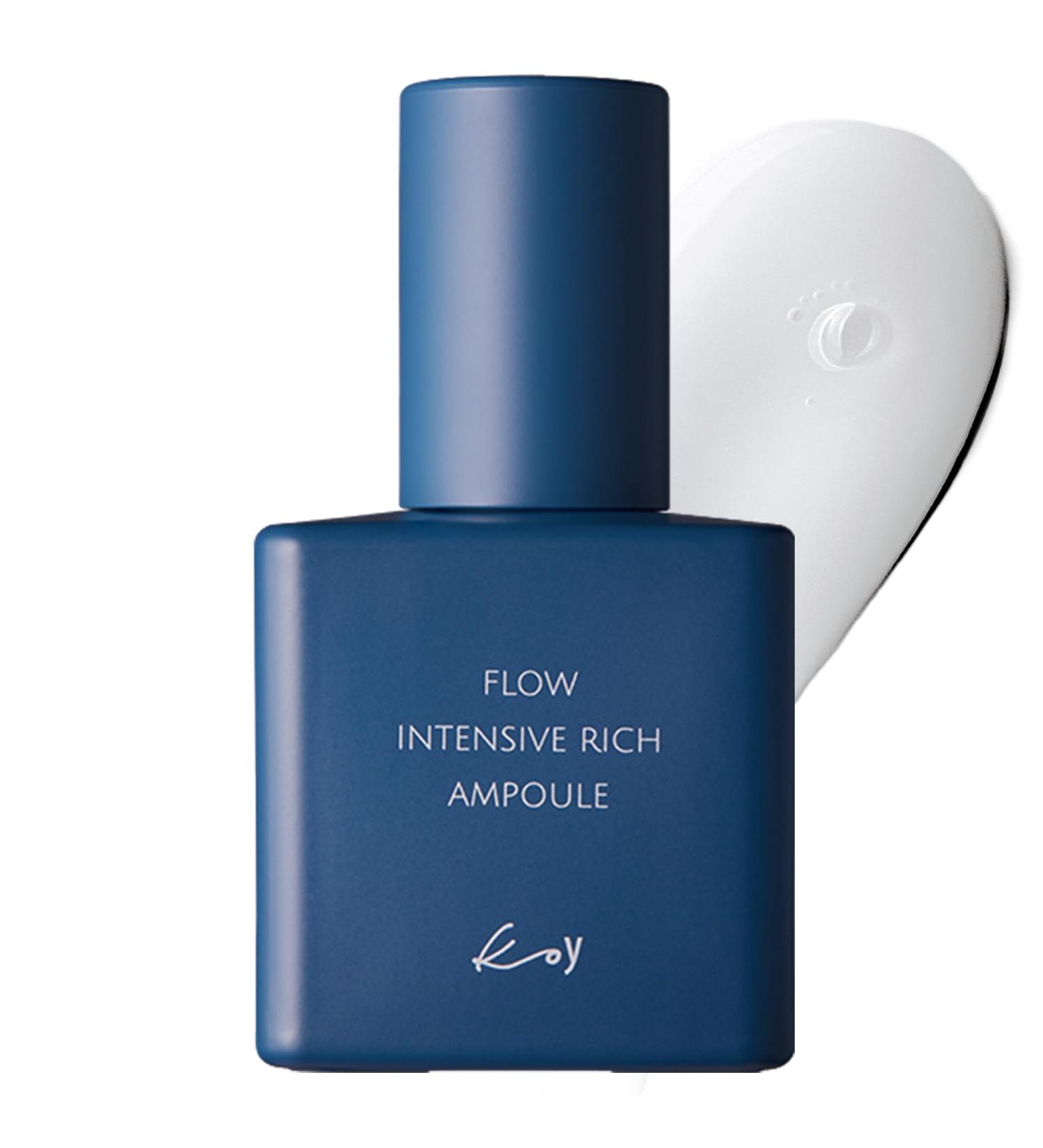 KOY Flow Intensive Rich Ampoule - Hydrating Facial Serum for Sensitive Skin | Hypoallergenic Korean Skin Care | Dual Hydration Creamy Texture 1.52 fl. oz - Buy Online on GoSupps.com