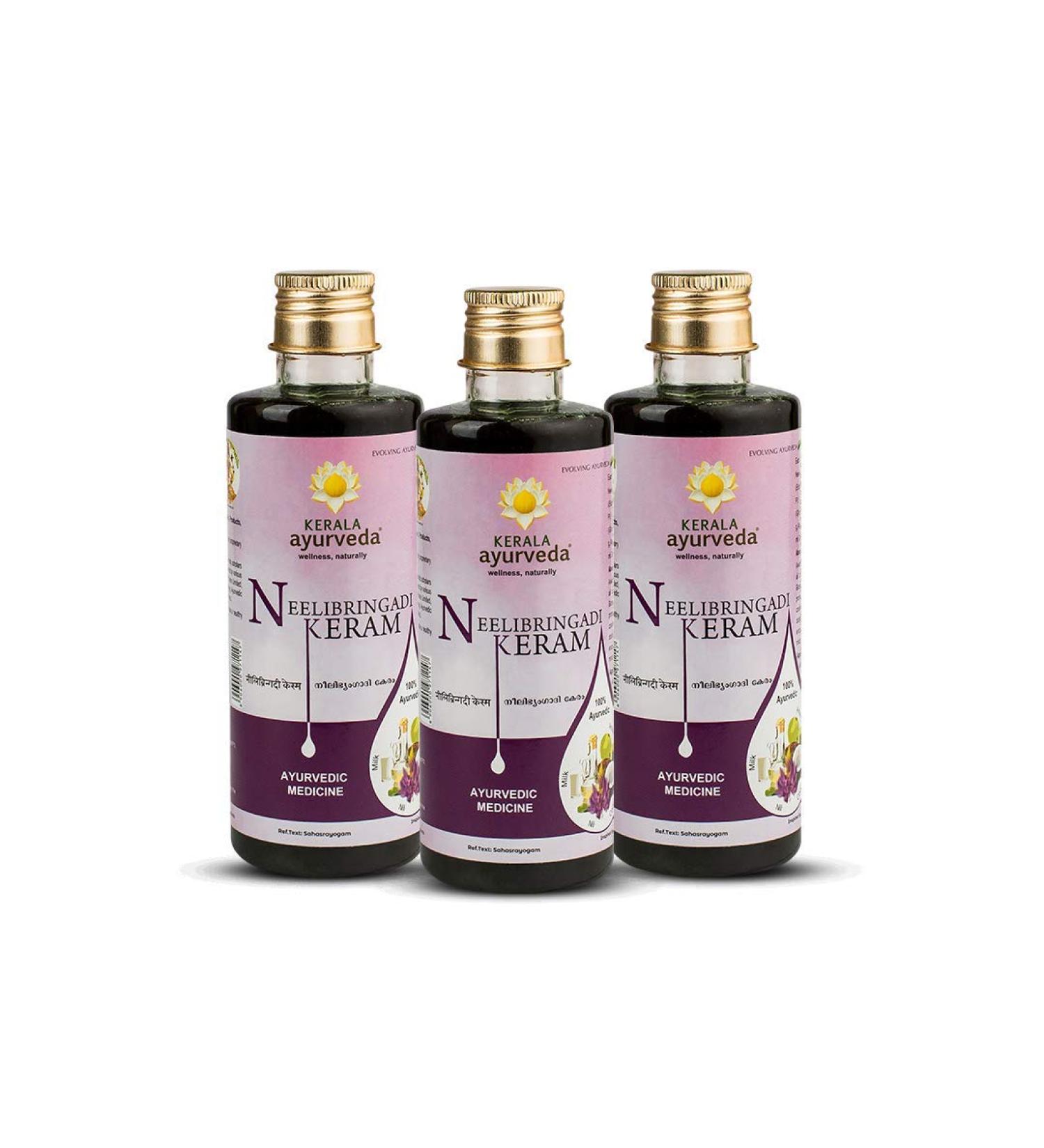 KERALA ayurveda Neelibringadi Keram - Pack of 3 - Buy Online on GoSupps.com