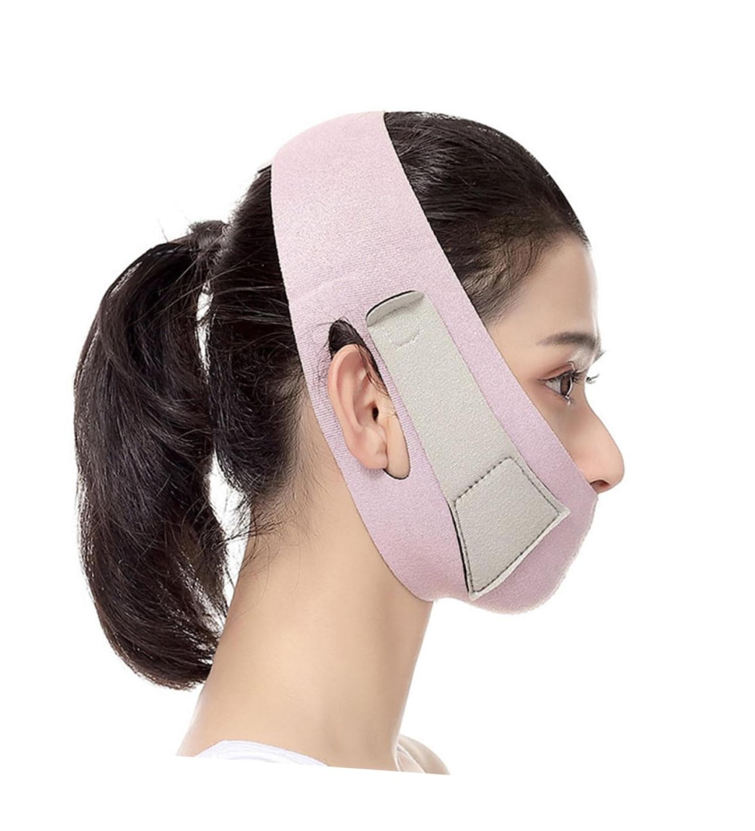 Housoutil Overnight Facelift Double Chin Strap Belt Strap Thin Strap Thin Masseter Chin V Thin Facial Thin Belt Cheek Pink Tight - Buy Online on GoSupps.com