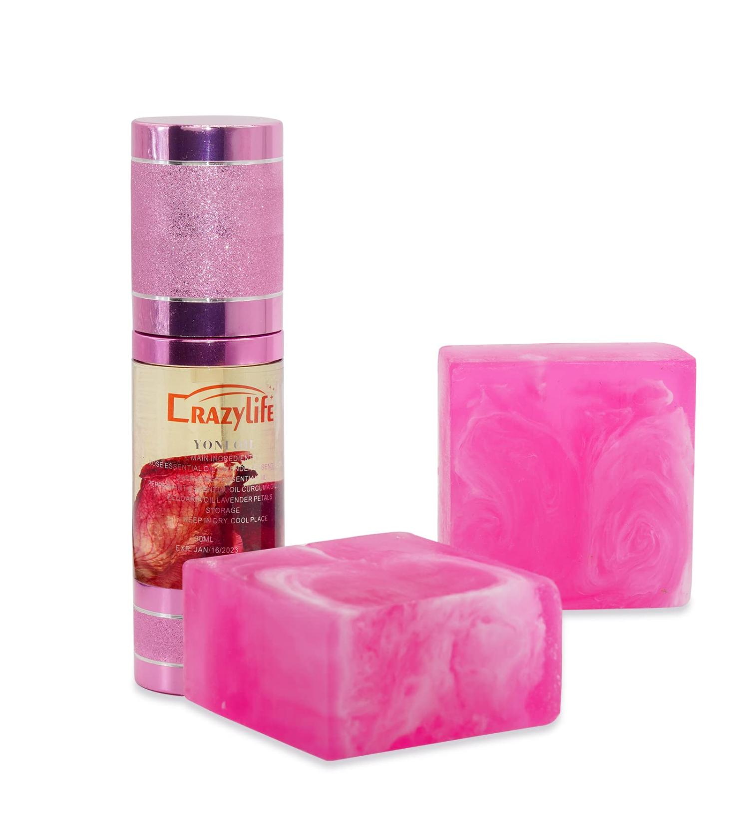 3 PCS Yoni Soap Bar & Essential Oil - PH Balanced Feminine Wash Natural Vaginal Deodorant Handmade Soothing Care for Women - Buy Online on GoSupps.com