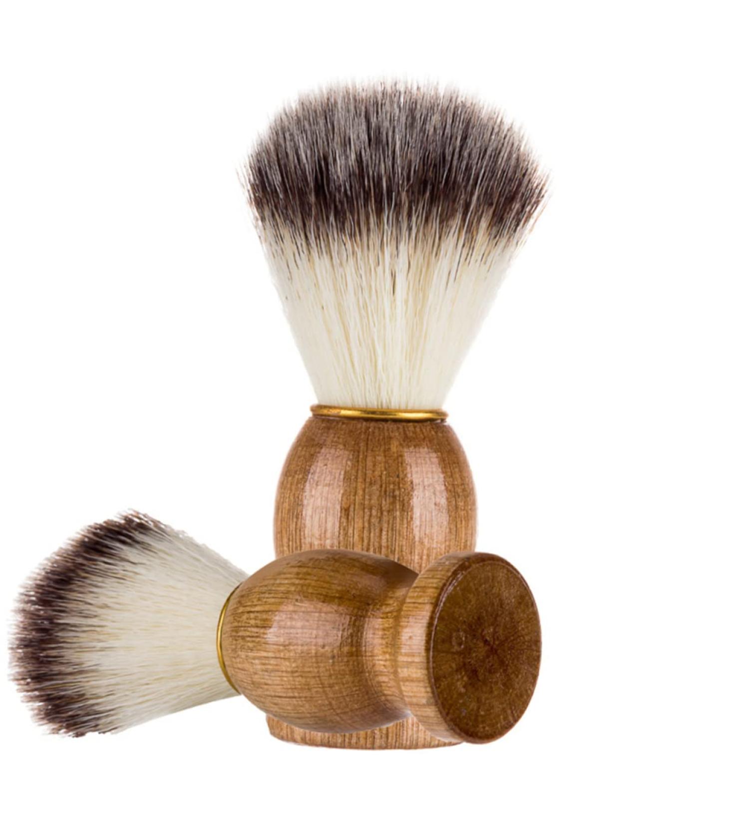 Fomiyes Men's Shaving Brush - Premium Wooden Beard & Hair Brush for Smooth Grooming - Buy Online on GoSupps.com